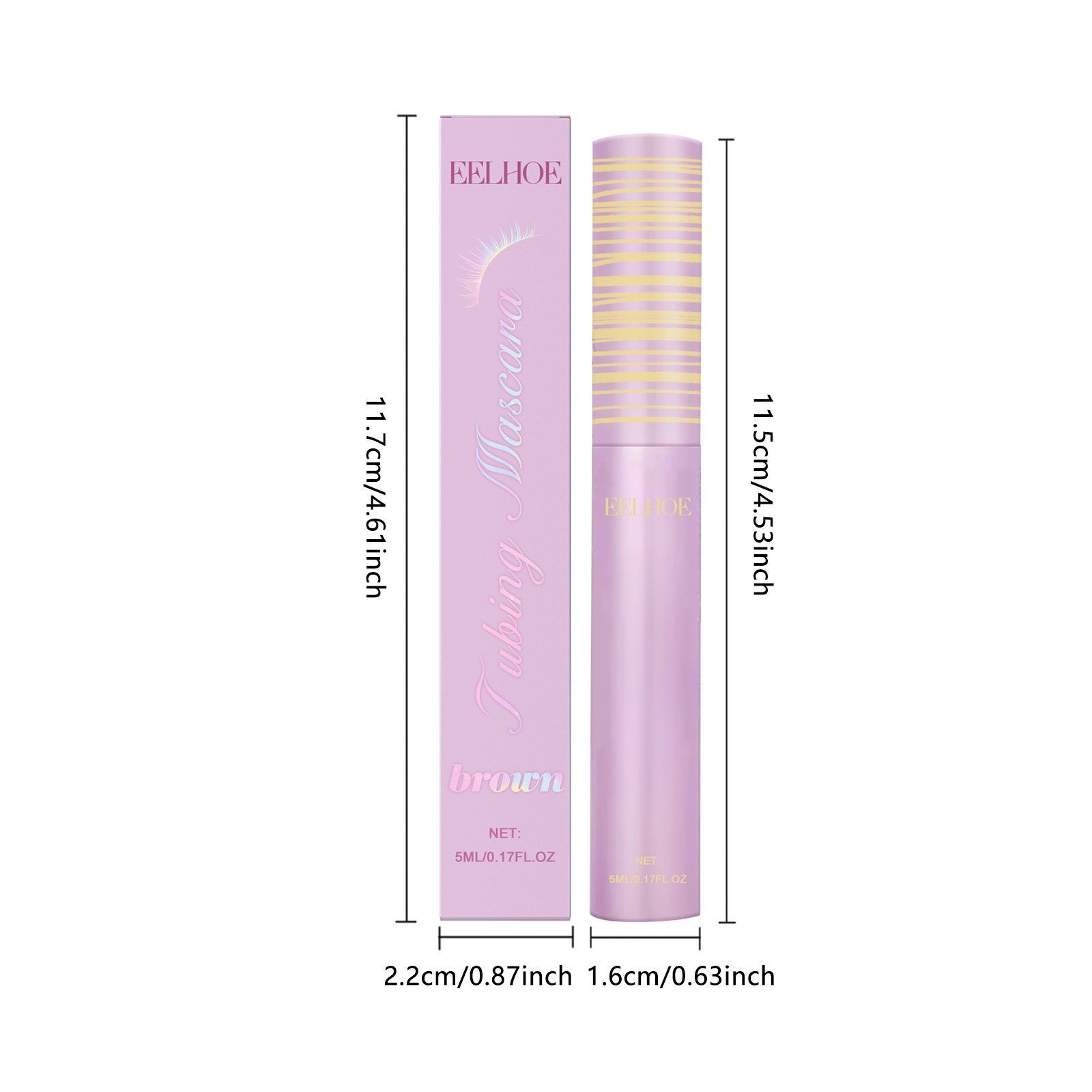 EELHOE Lengthening and Curling Mascara, Brown, 5 ml photo 6