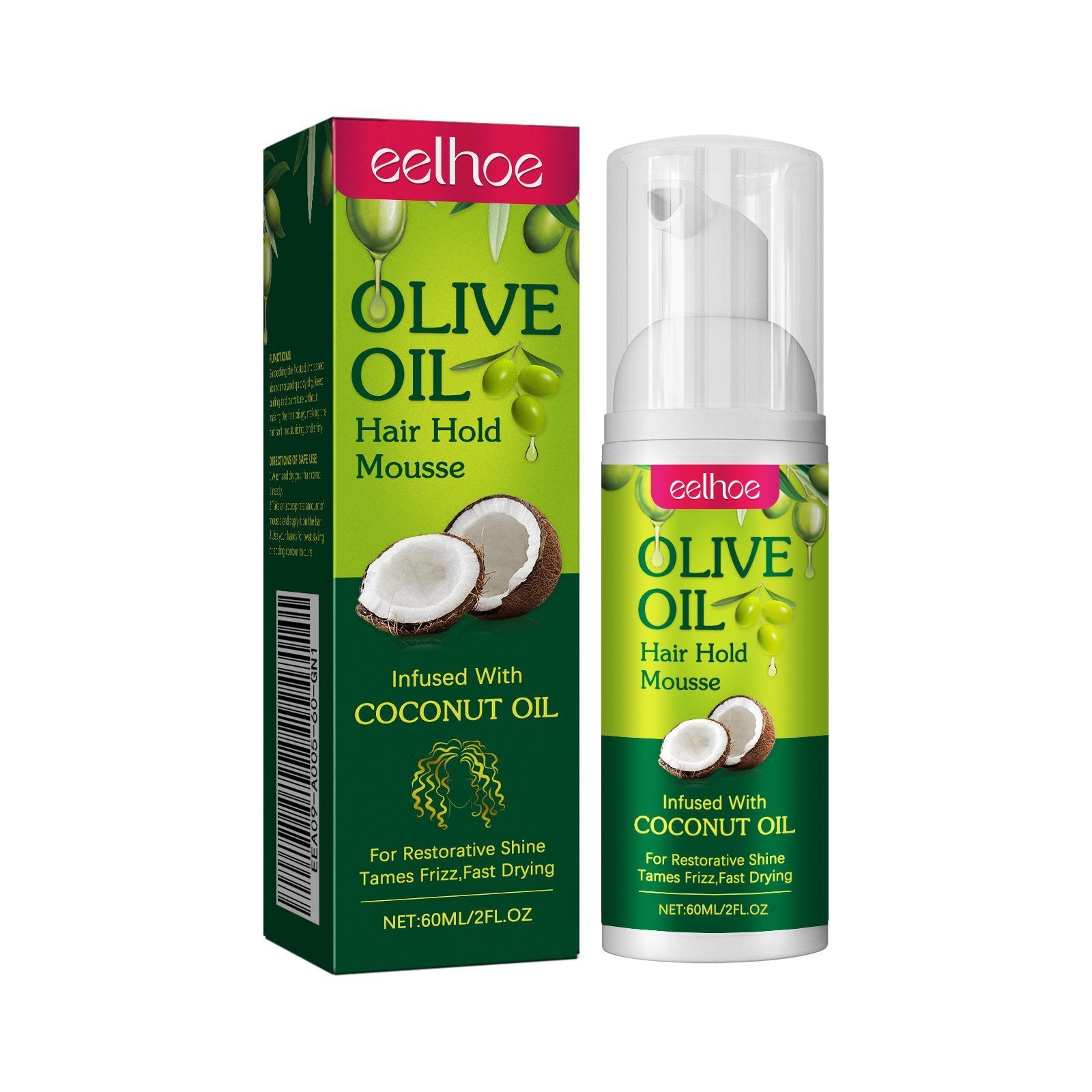 EELHOE Olive Oil Hair Styling Mousse, 60 ml photo 3