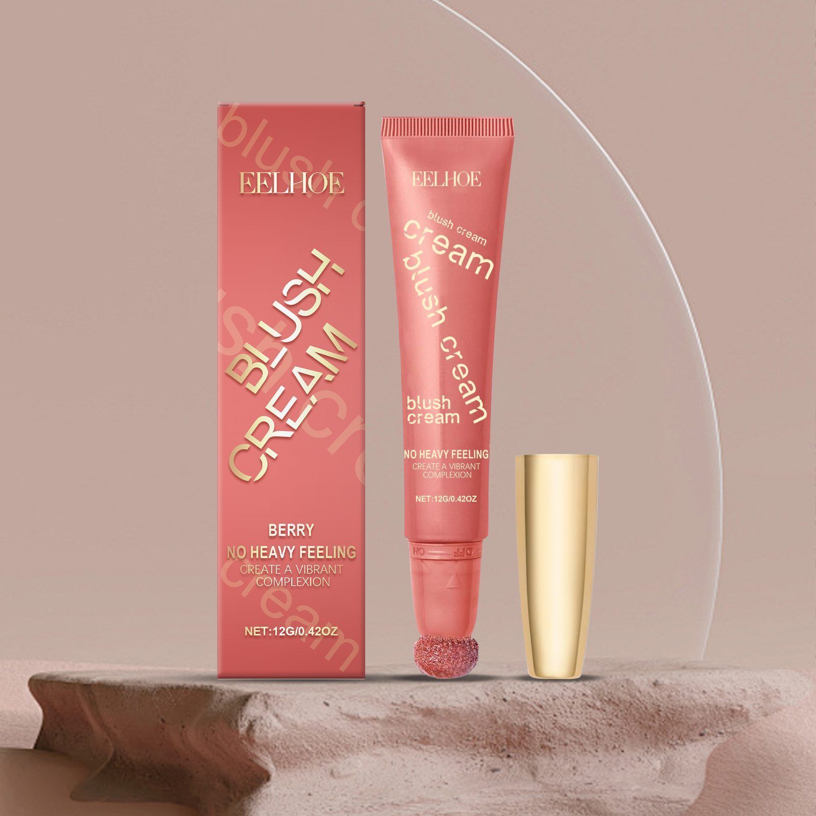 EELHOE Shimmer Blush Cream, Berry, 12 g photo 2