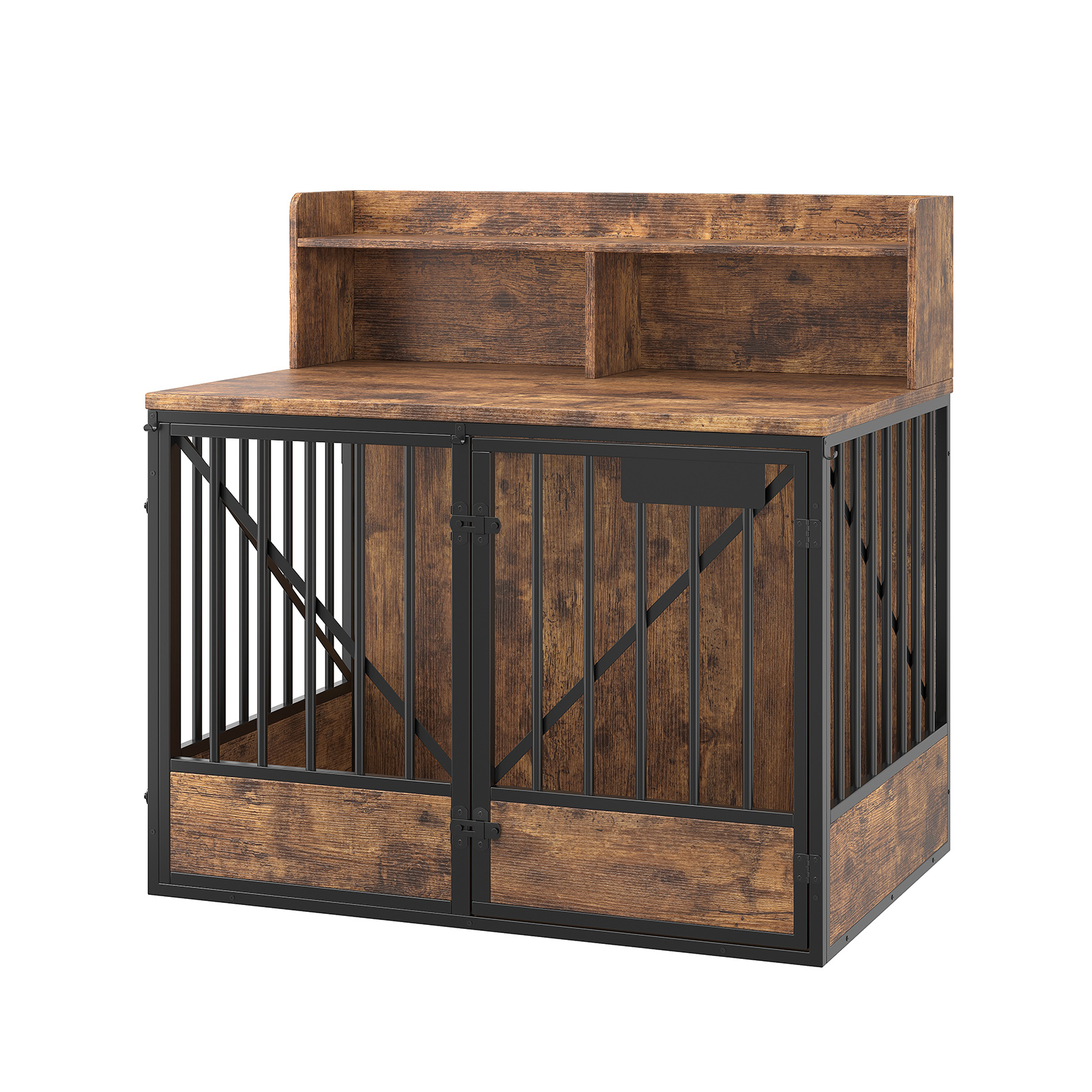 Dog Crate Large Capacity Multifunctional Spacious Top Pet Kennel With 2 Open Storage Compartment photo 3