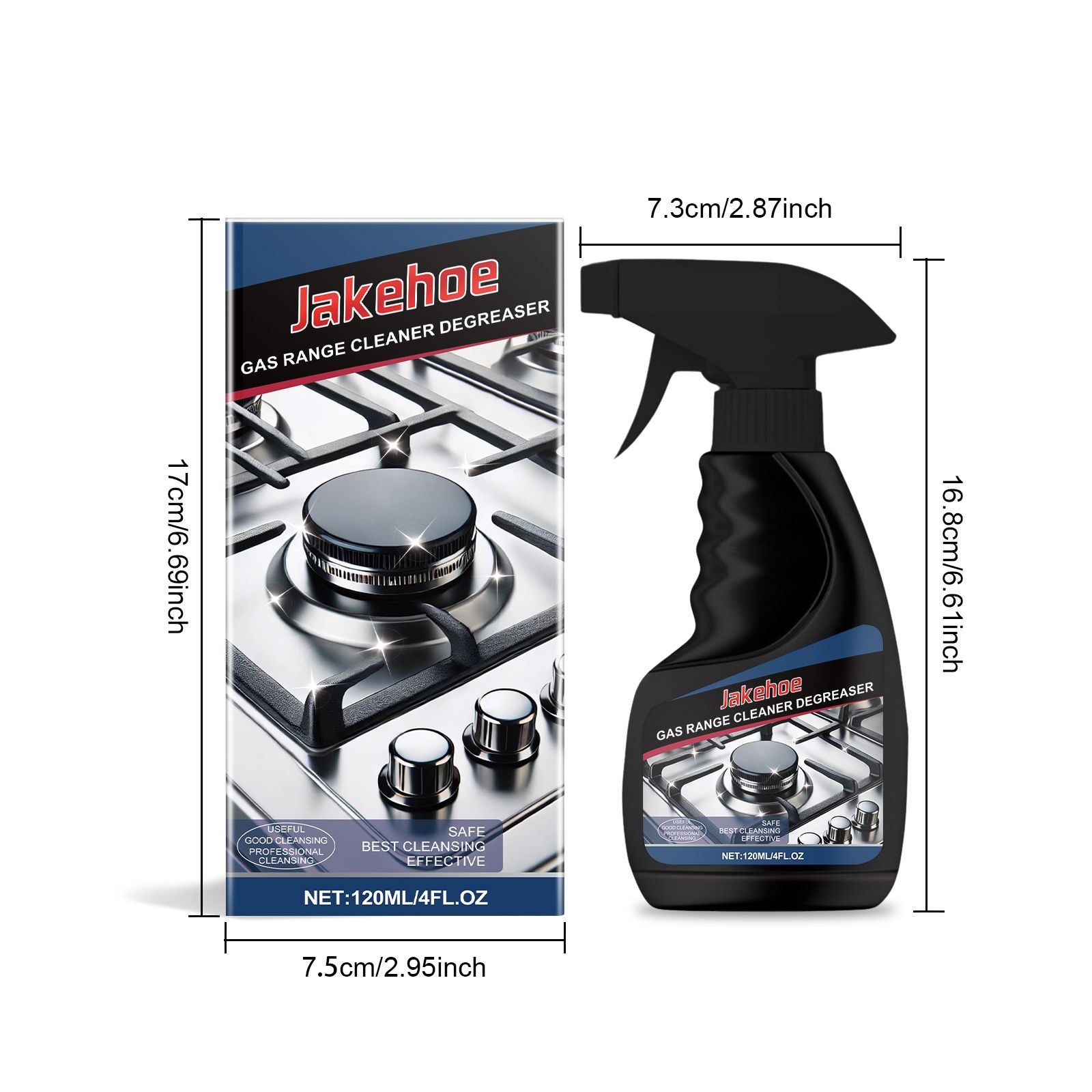 JAKEHOE Gas Stovetop Cleaner Spray, 120 ml photo 3