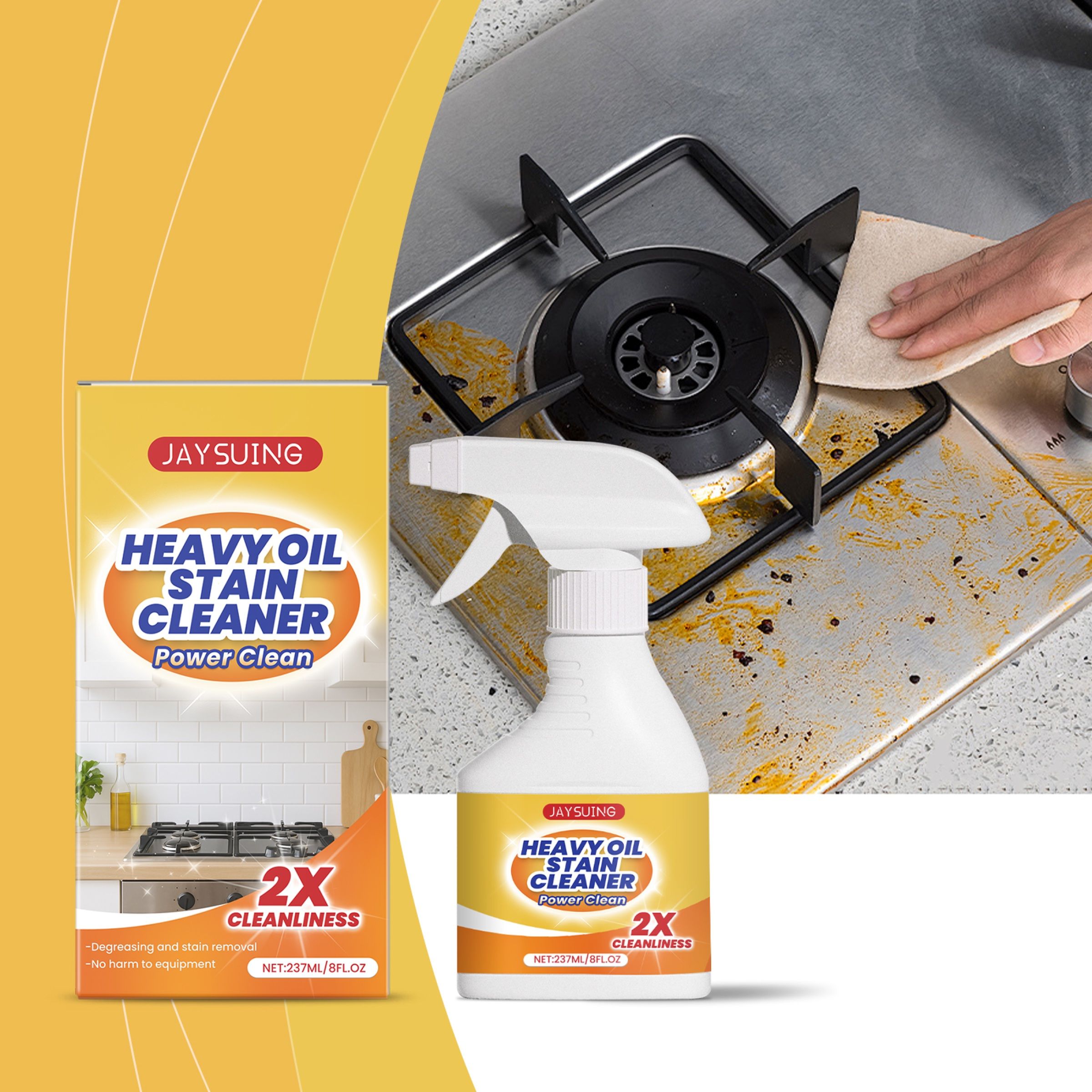 JAYSUING Kitchen Grease Cleaner Spray, 237 ml photo 8