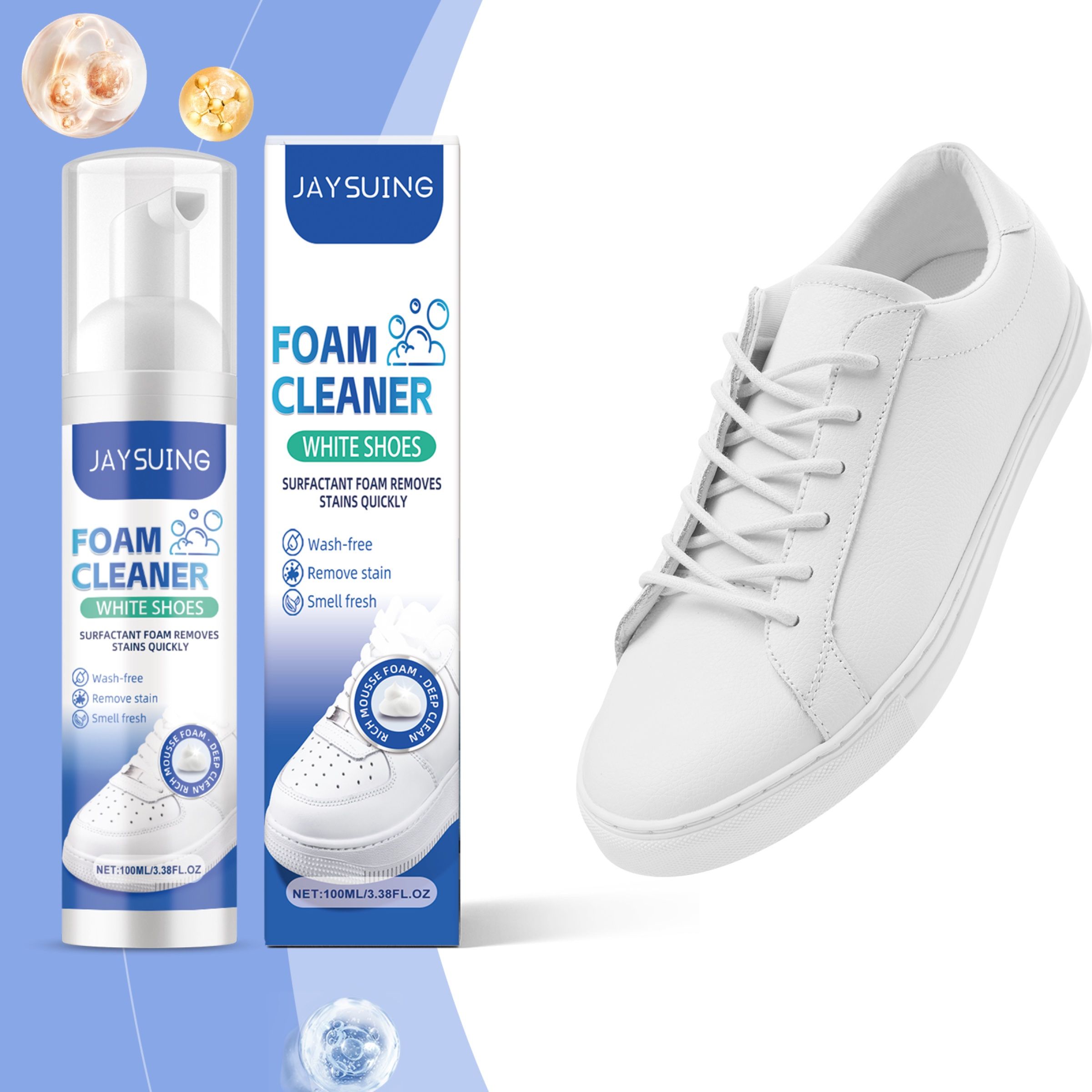 JAYSUING White Shoe Foam Cleaner, 100 ml photo 2