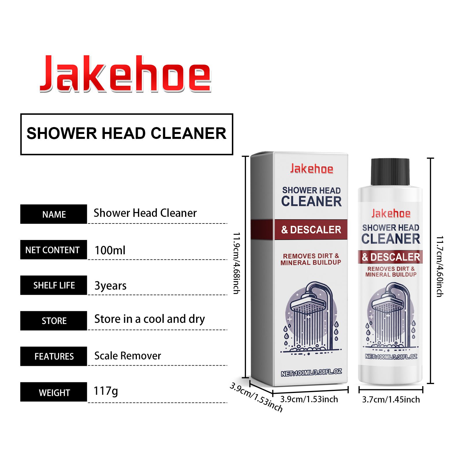 JAKEHOE Showerhead Scale Cleaner Liquid, 100 ml / 1 Bottle photo 6