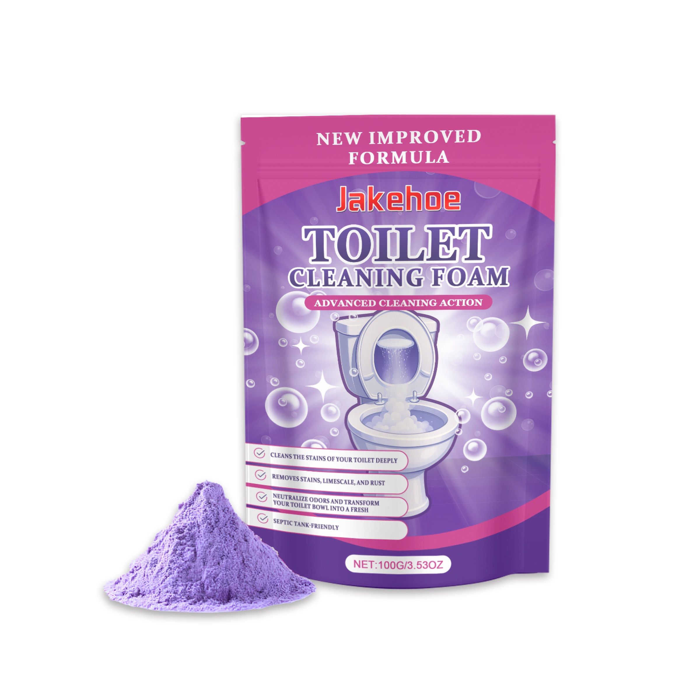 JAKEHOE Toilet Cleaning Powder, 100 g / 1 Pack photo 1