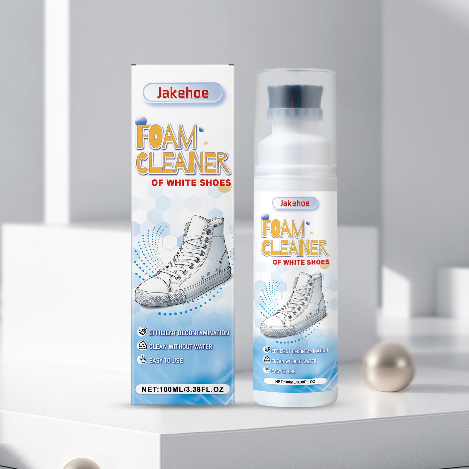 JAKEHOE White Shoe Cleaner Liquid, 100 ml / 1 Bottle photo 8