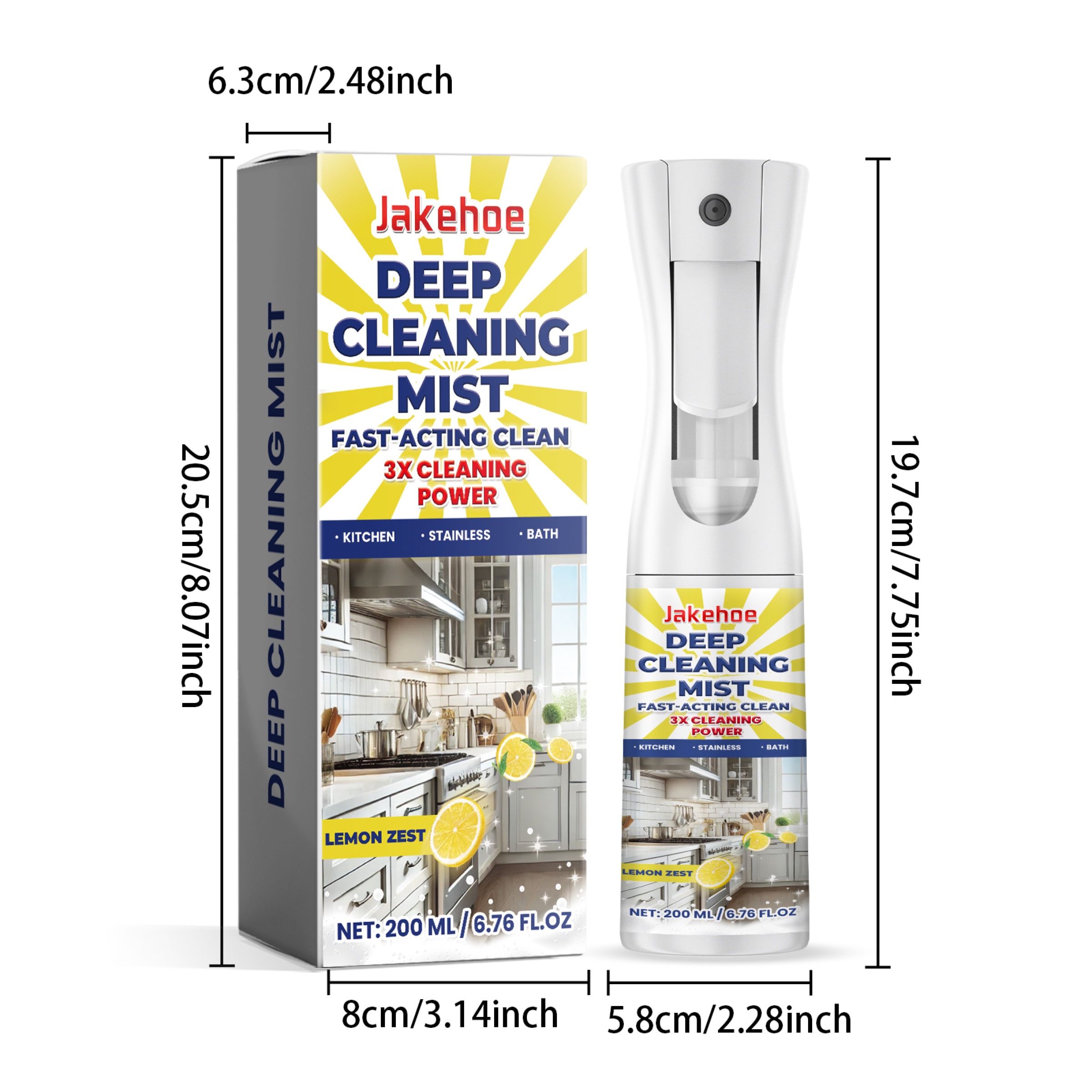 JAKEHOE Kitchen Deep Cleaner Spray, 200 ml / 1 Bottle photo 6