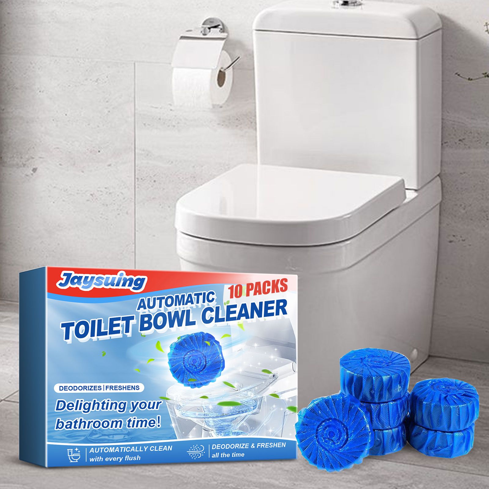 JAYSUING Automatic Toilet Tank Cleaner Blocks, 10 Count photo 5