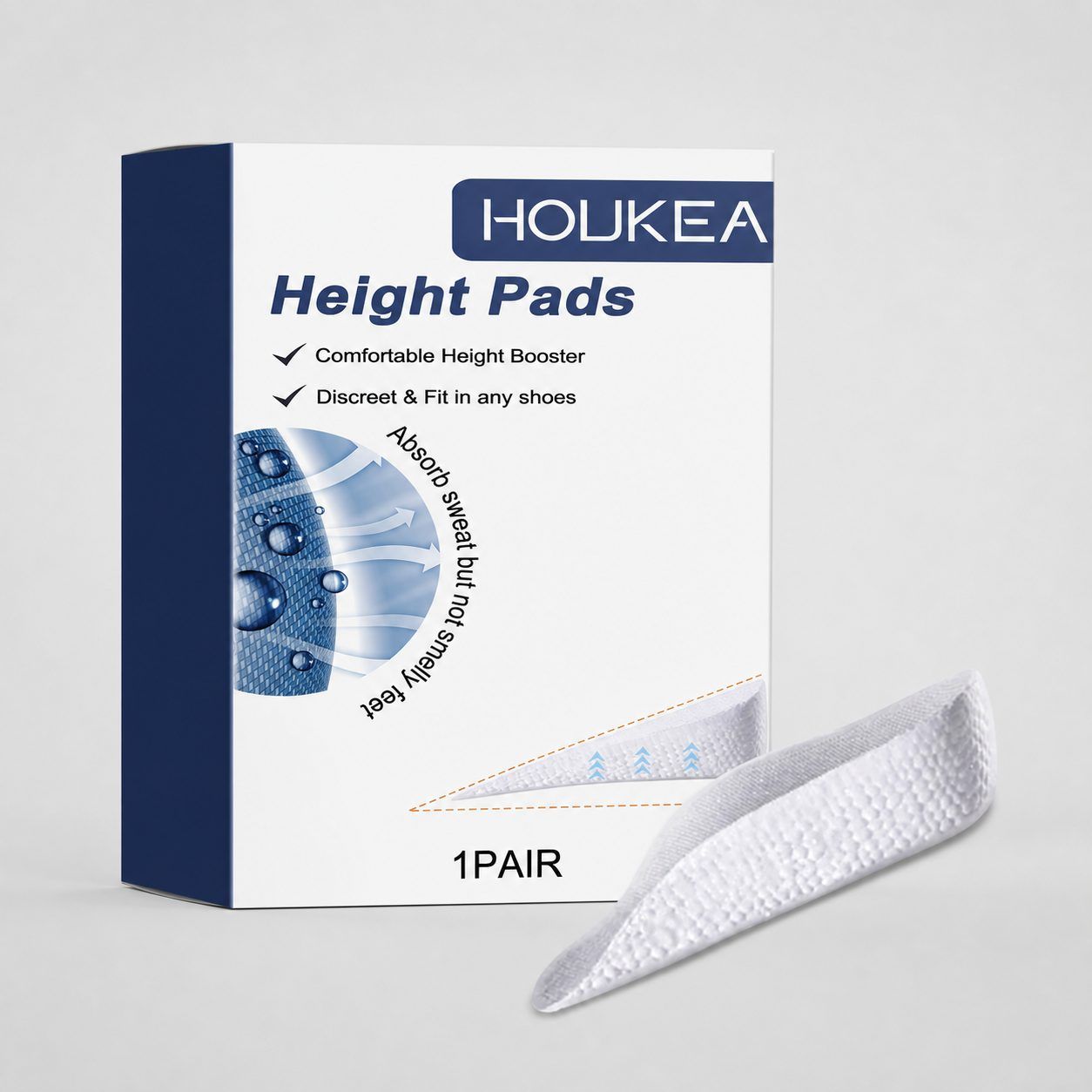 HOUKEA Height Lift Shoe Insoles, 1 Pair photo 1