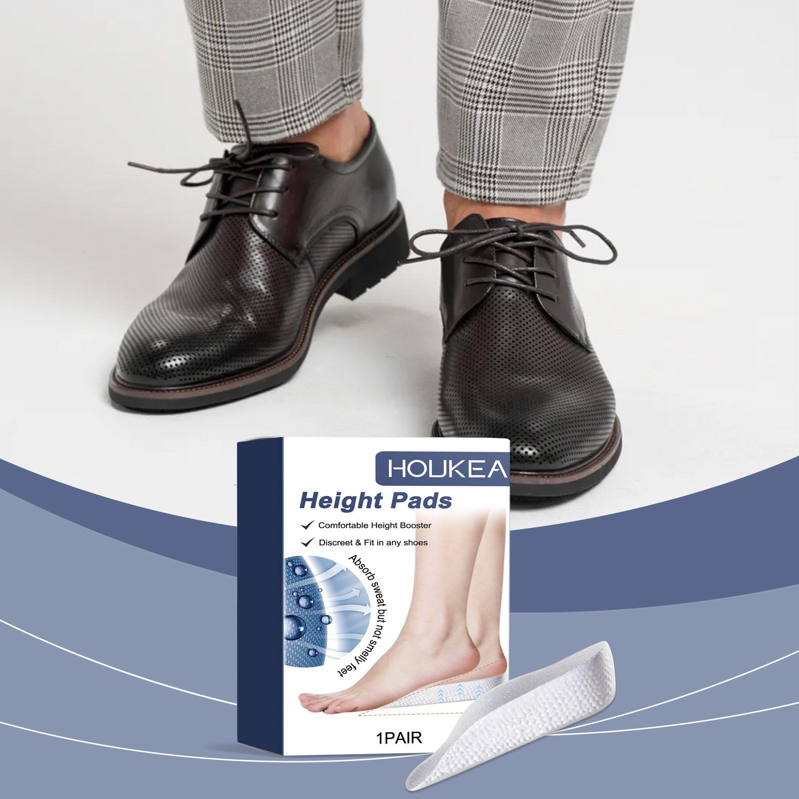 HOUKEA Height Lift Shoe Insoles, 1 Pair photo 8
