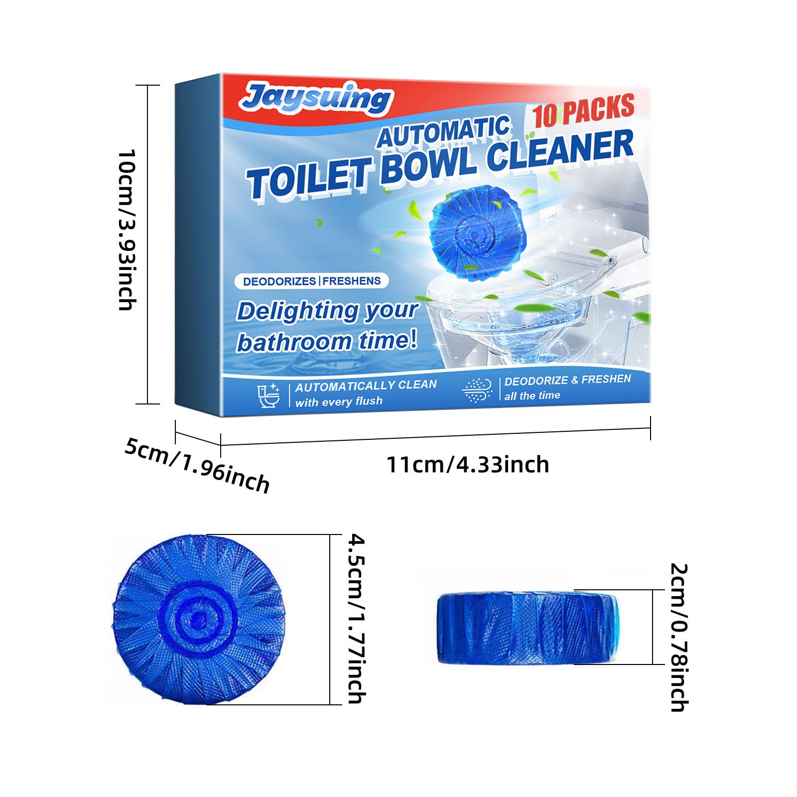JAYSUING Automatic Toilet Tank Cleaner Blocks, 10 Count photo 4