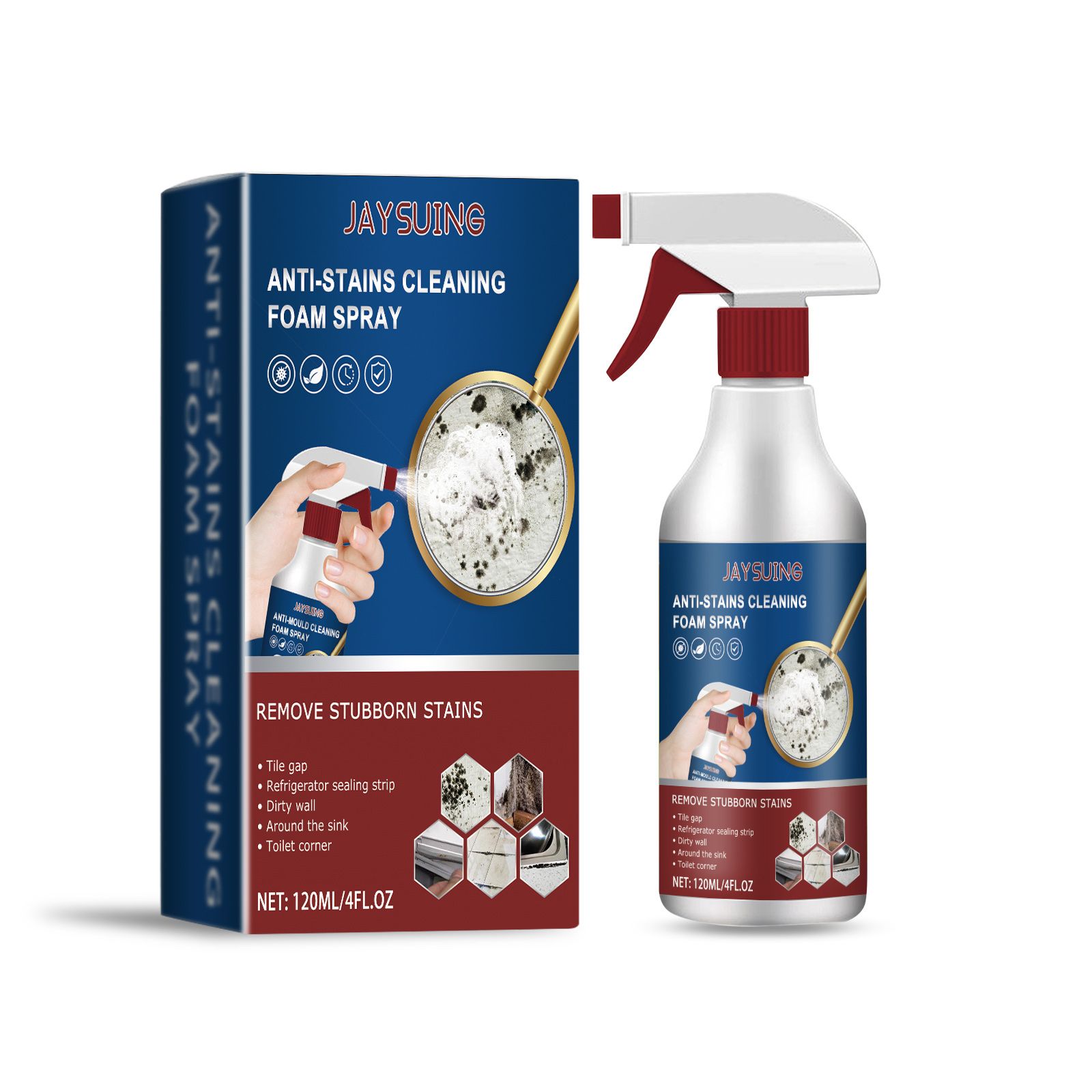 JAYSUING Bathroom Foam Cleaner Spray, 120 ml / 1 Bottle photo 1