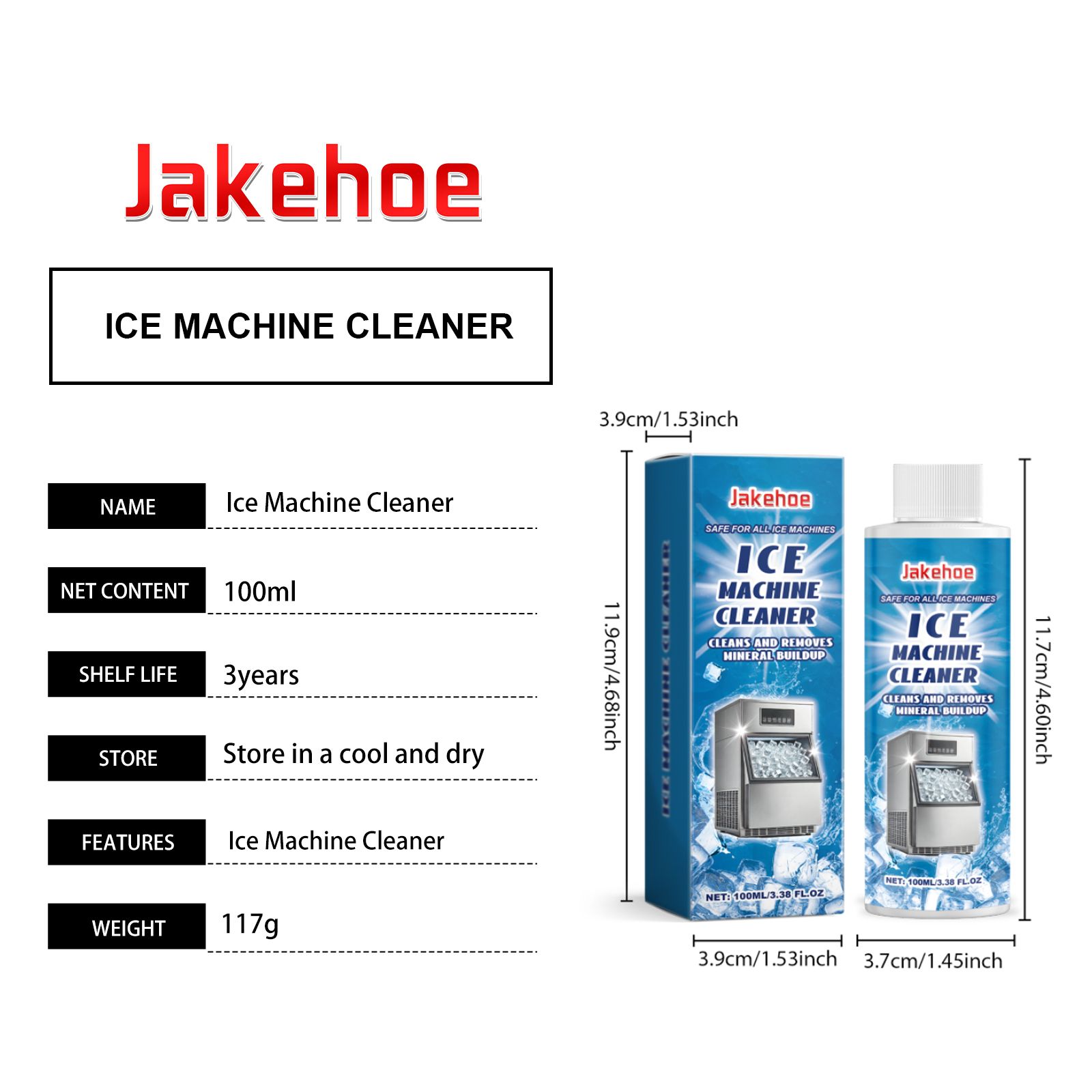 JAKEHOE Ice Machine Cleaner Liquid, 100 ml / 1 Bottle photo 7