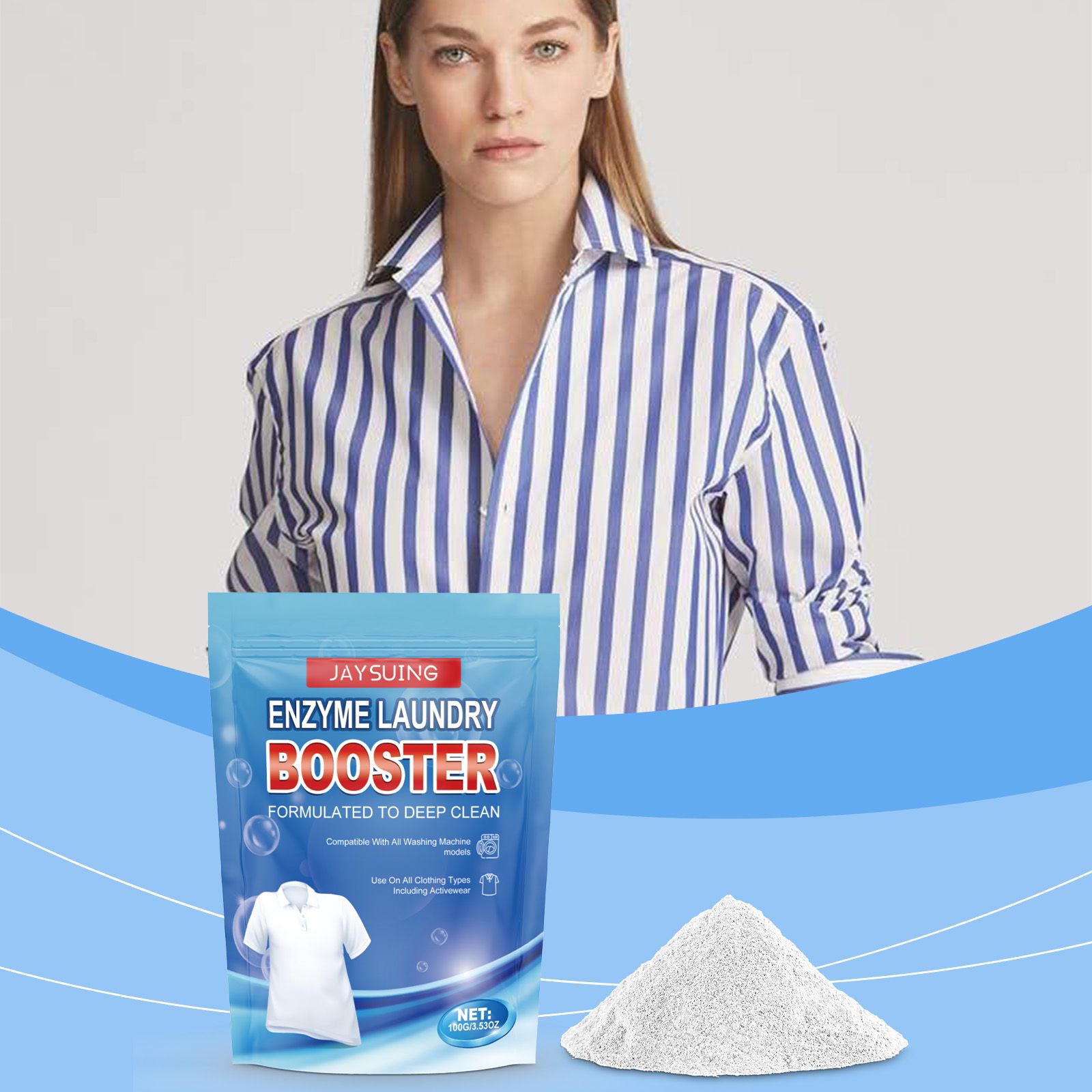 JAYSUING Enzyme Laundry Booster Powder, 100 g / 1 Pack photo 4