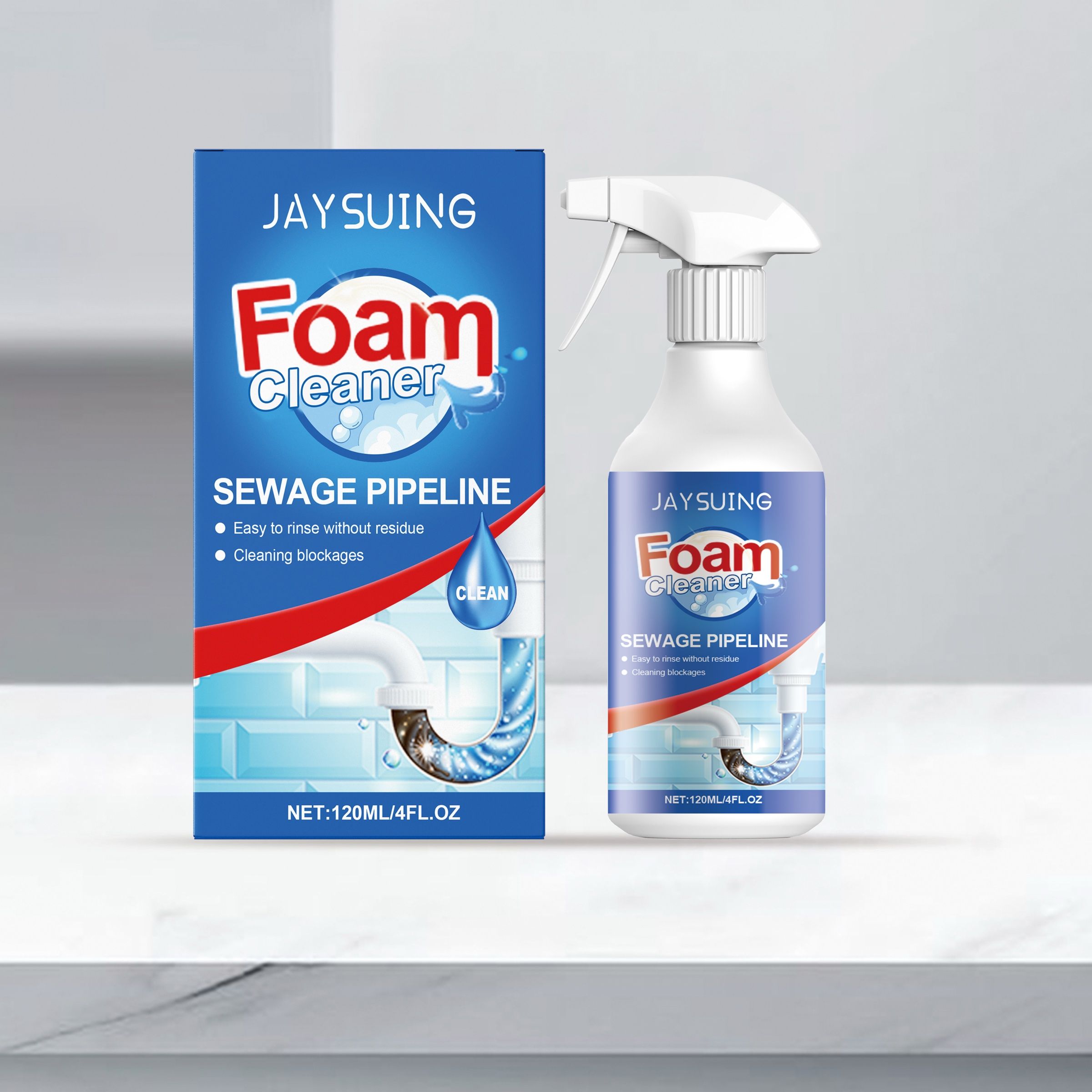 JAYSUING Drain Pipe Foam Cleaner Spray, 120 ml / 1 Bottle photo 8