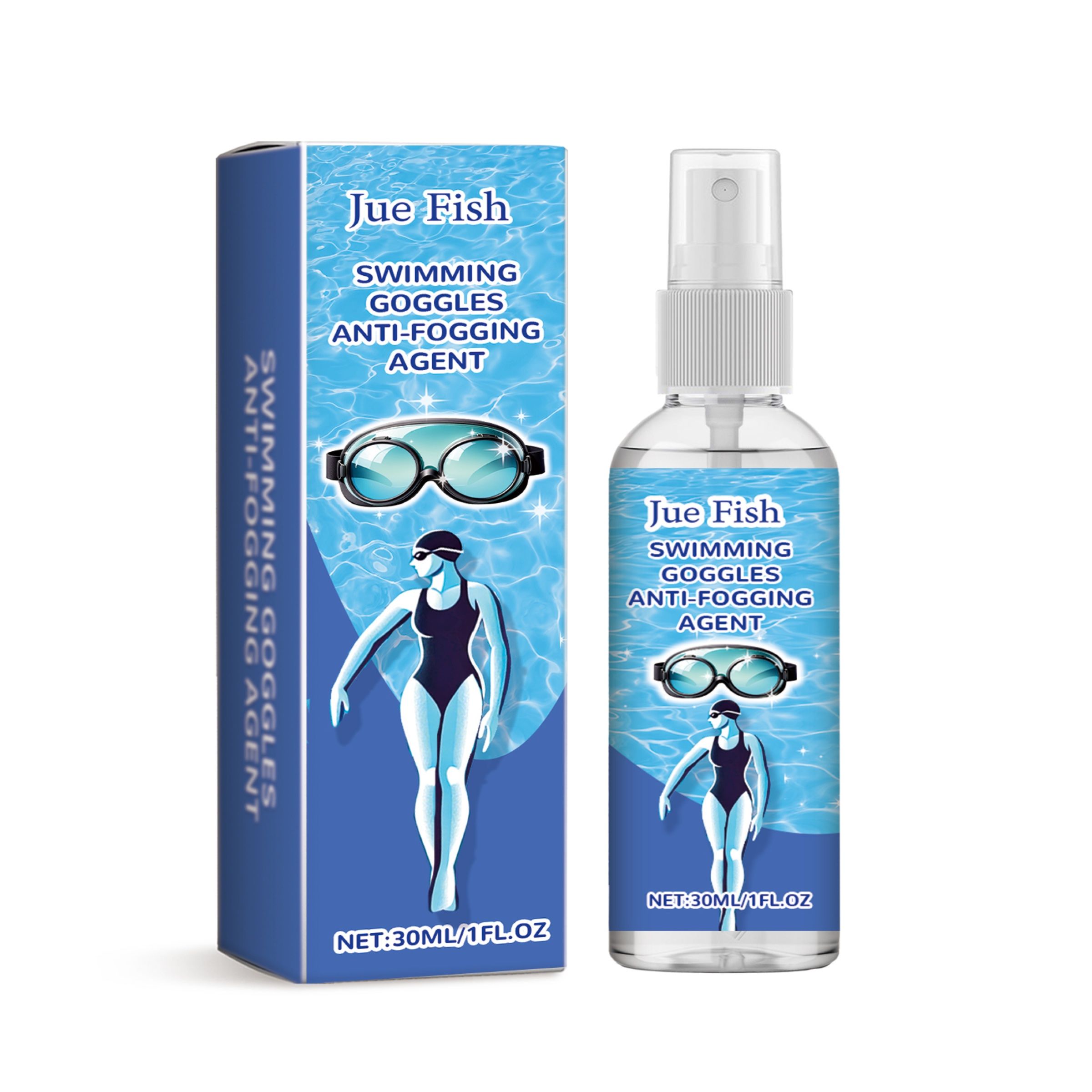 JUE FISH Swimming Goggle Anti-Fog Spray, 30 ml / 1 Bottle photo 1