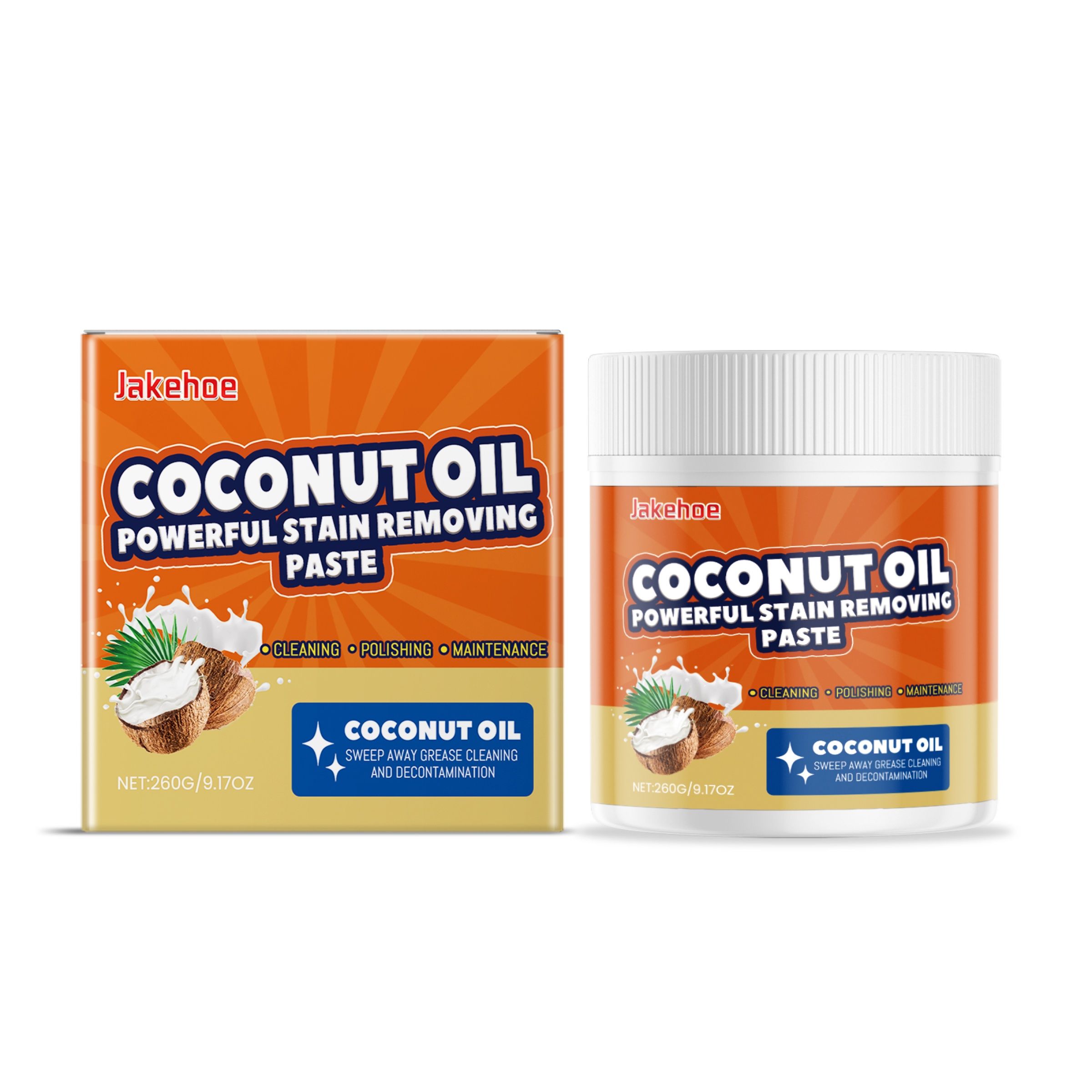 JAKEHOE Coconut Oil Cleaning Paste, 260 g / 1 Pack photo 1