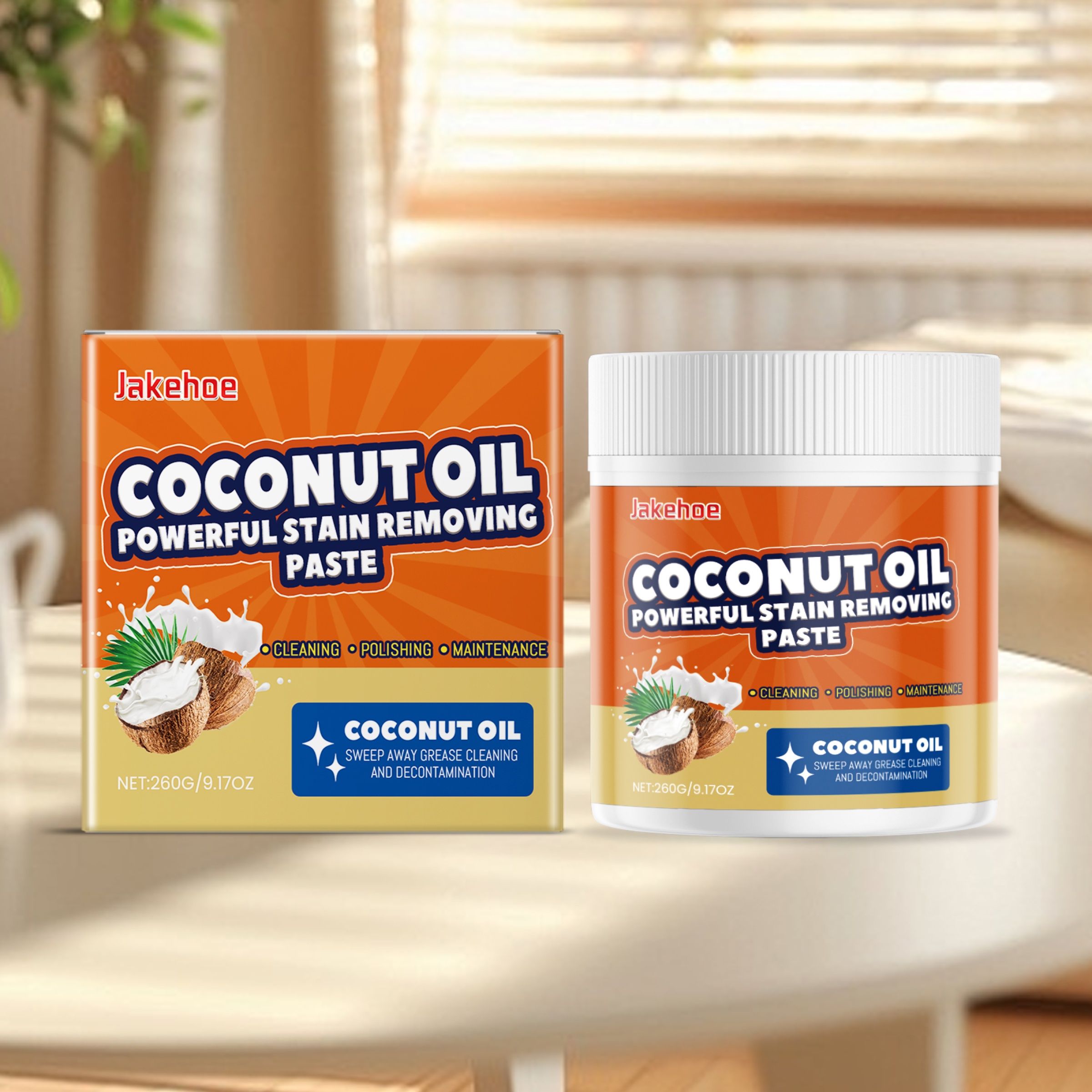 JAKEHOE Coconut Oil Cleaning Paste, 260 g / 1 Pack photo 2