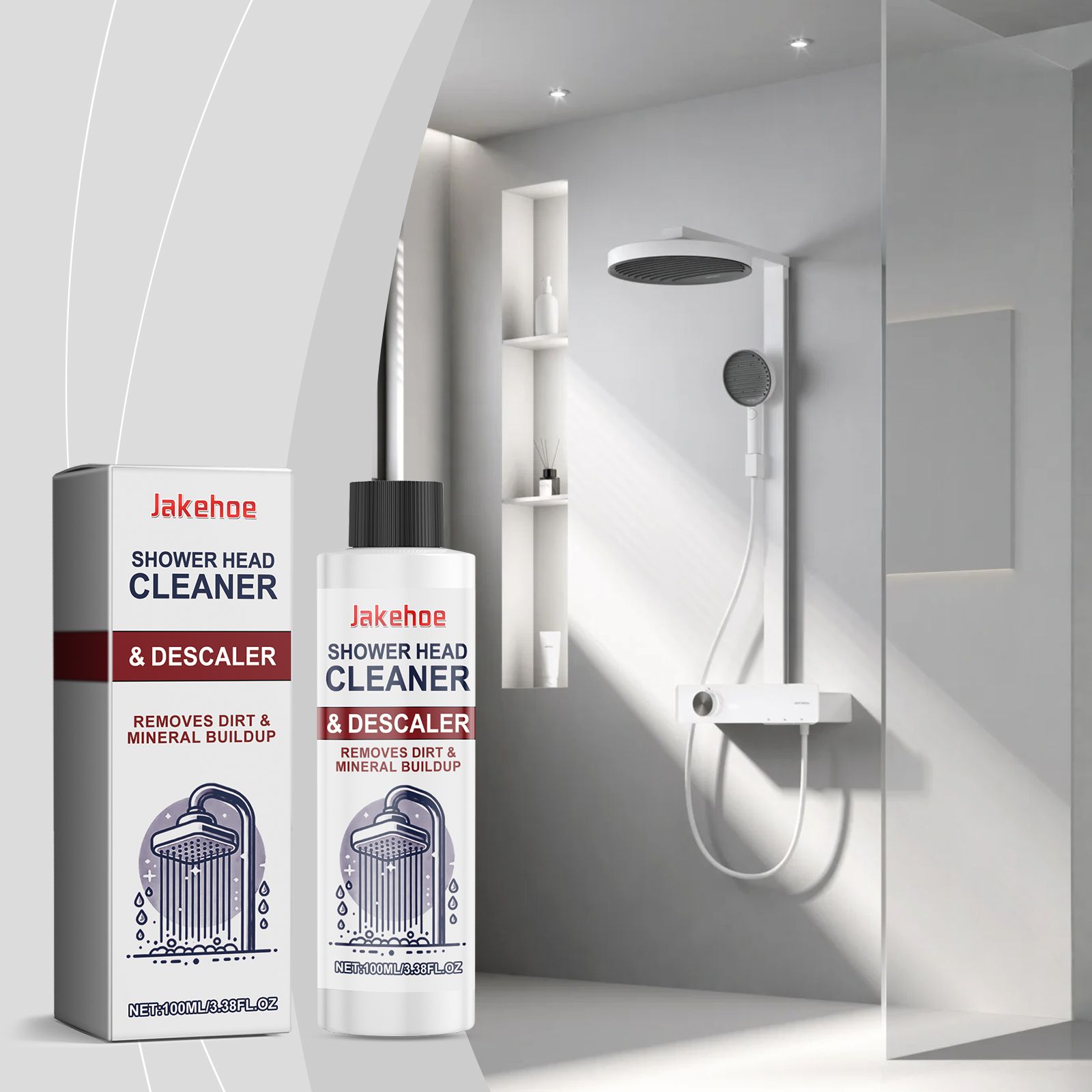 JAKEHOE Showerhead Scale Cleaner Liquid, 100 ml / 1 Bottle photo 8