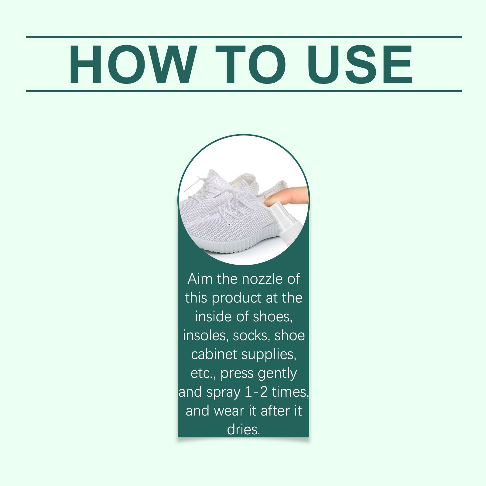 JAKEHOE Shoe and Sock Deodorizing Spray, 100 ml / 1 Bottle photo 3