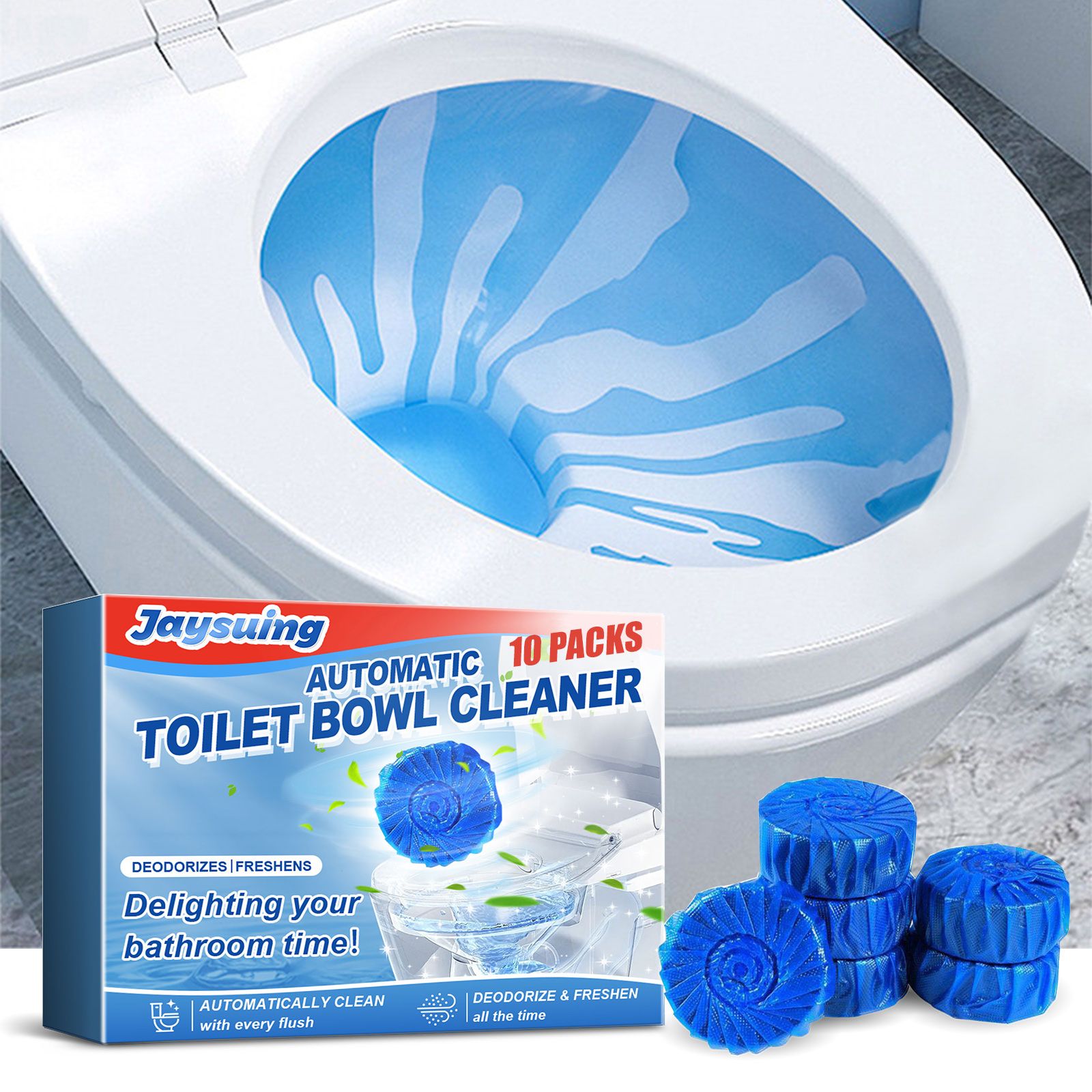 JAYSUING Automatic Toilet Tank Cleaner Blocks, 10 Count photo 2