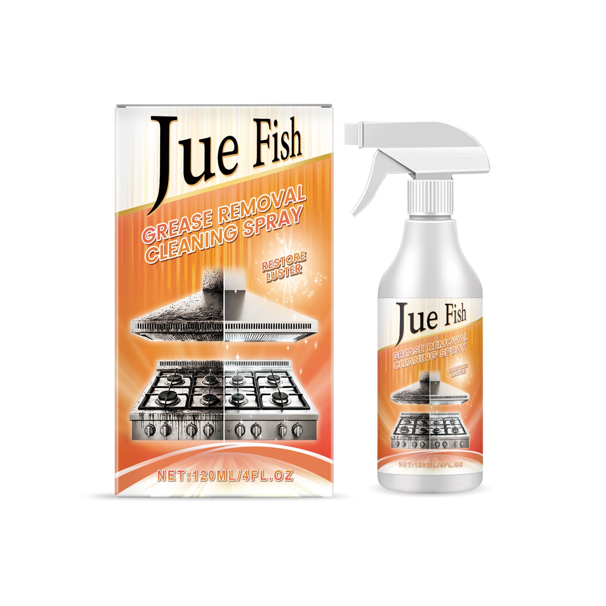 JUE FISH Grease Cleaner Spray, 120 ml / 1 Bottle photo 1