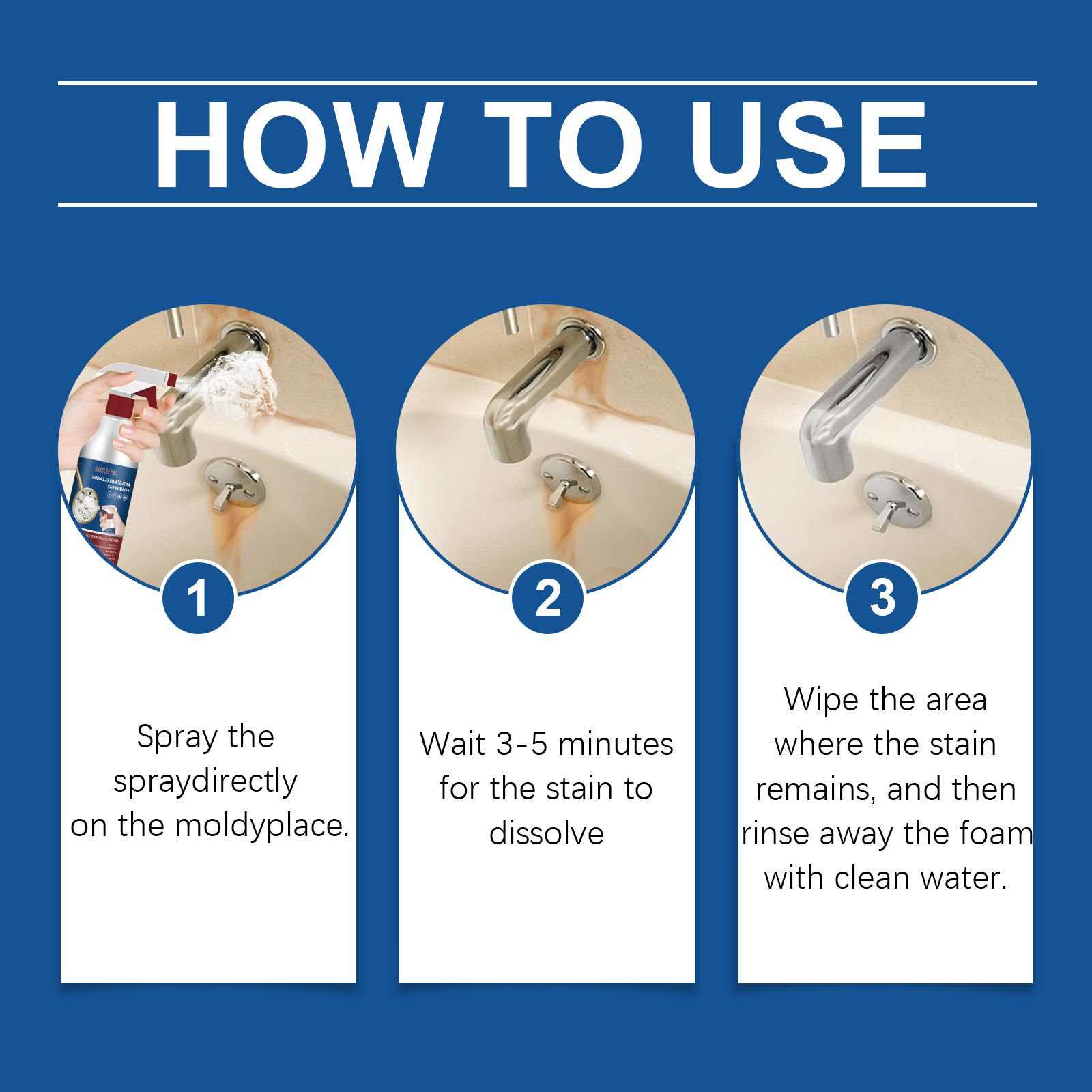 JAYSUING Bathroom Foam Cleaner Spray, 120 ml / 1 Bottle photo 2