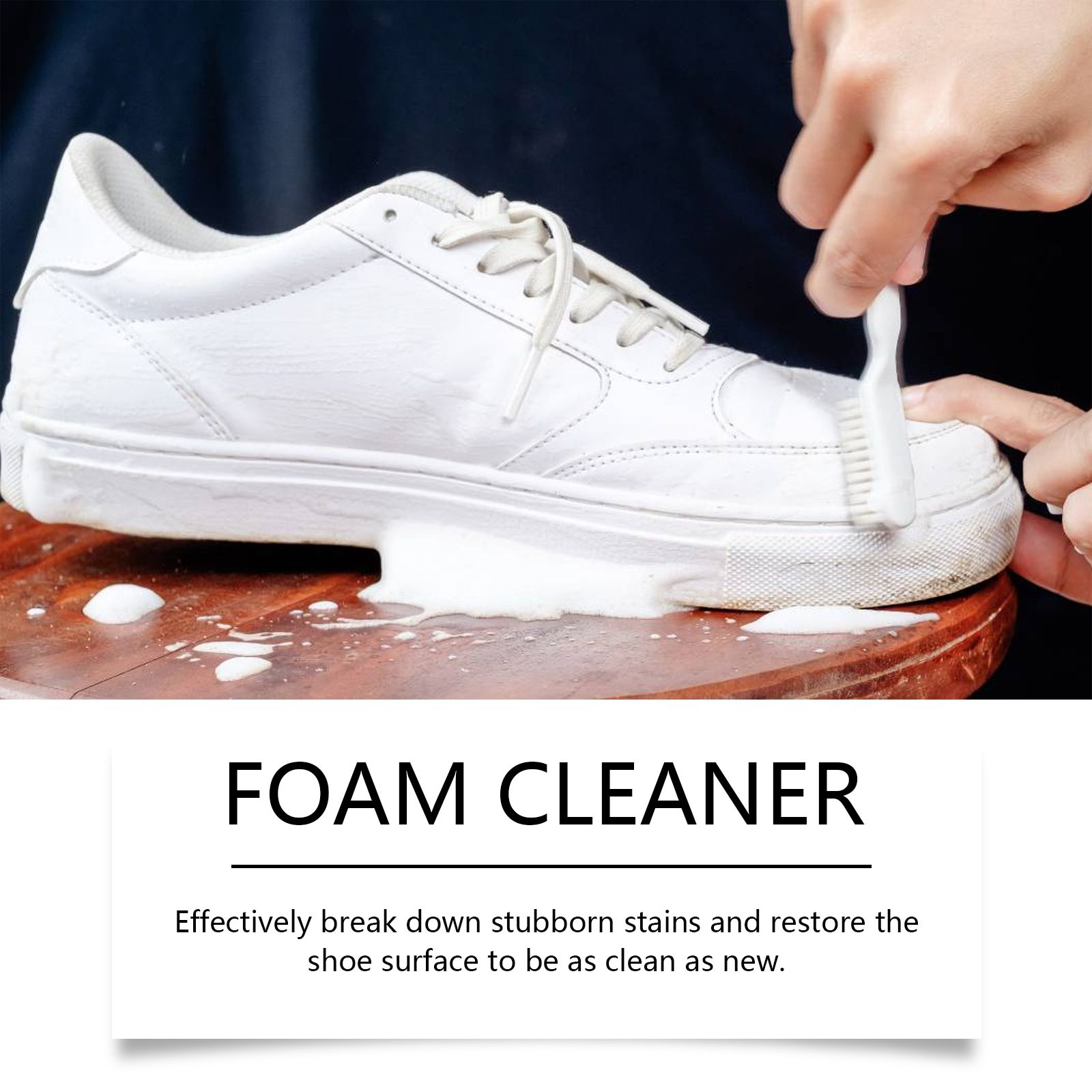 JAKEHOE Shoe Cleaning and Care Kit, 100 ml with Brush, Sponge and Towel photo 3