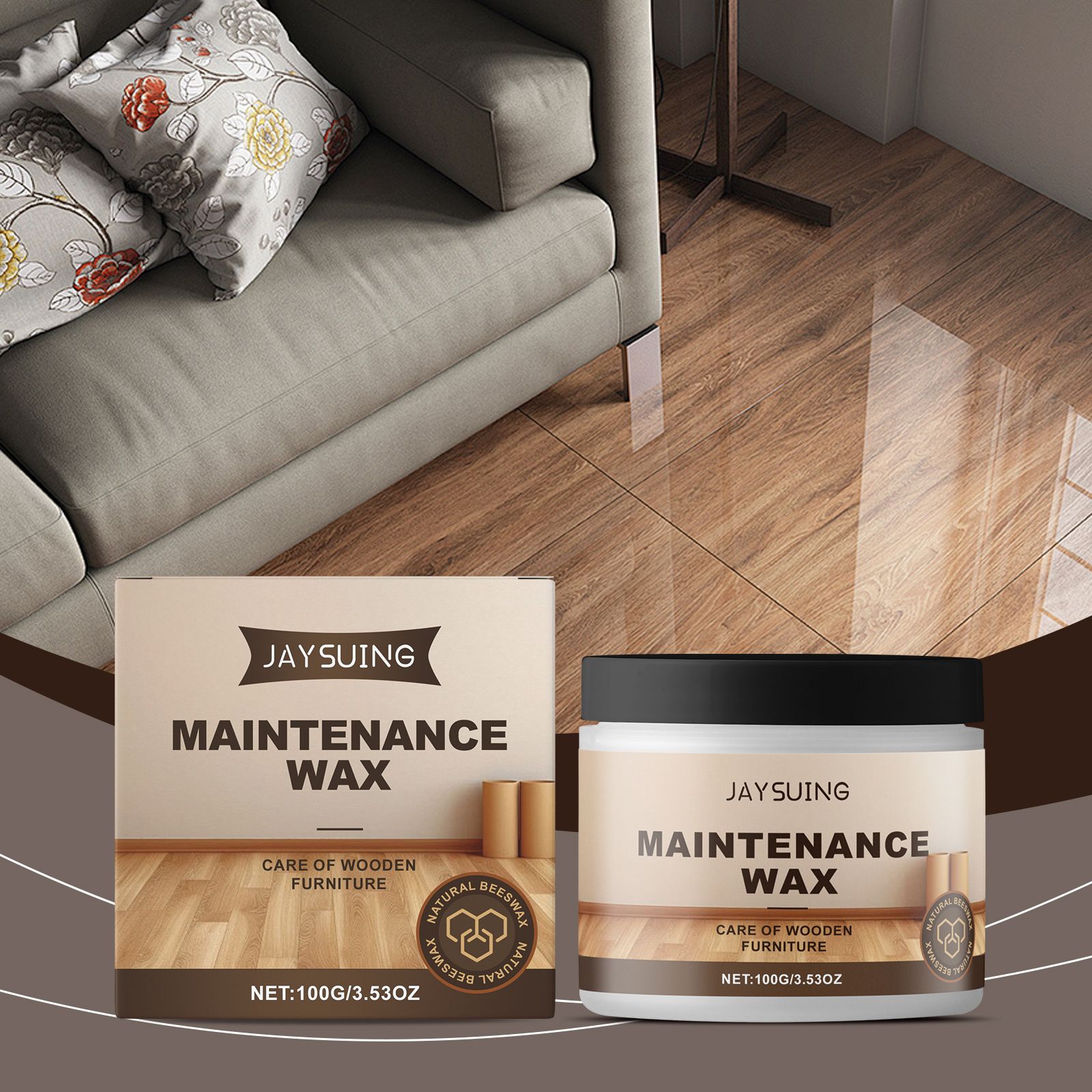 JAYSUING Wood Floor Care Wax, 100 g / 1 Jar photo 2