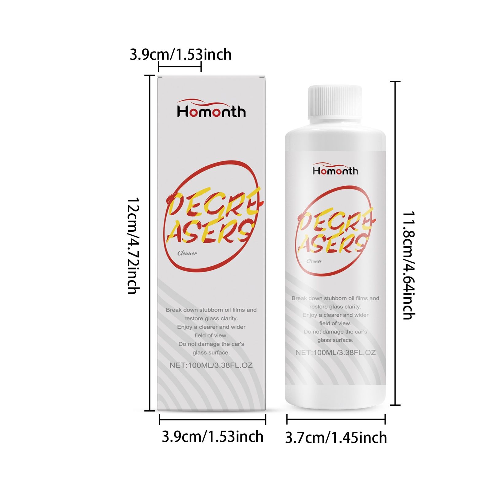 HOMONTH Automotive Glass Film Cleaner, 100 ml / 1 Bottle photo 3