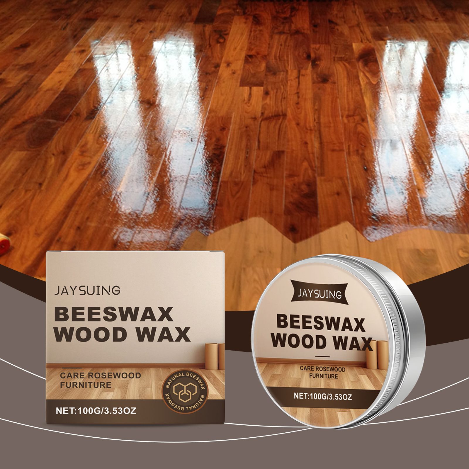 JAYSUING Wood Floor Care Wax, 100 g / 1 Tin photo 8