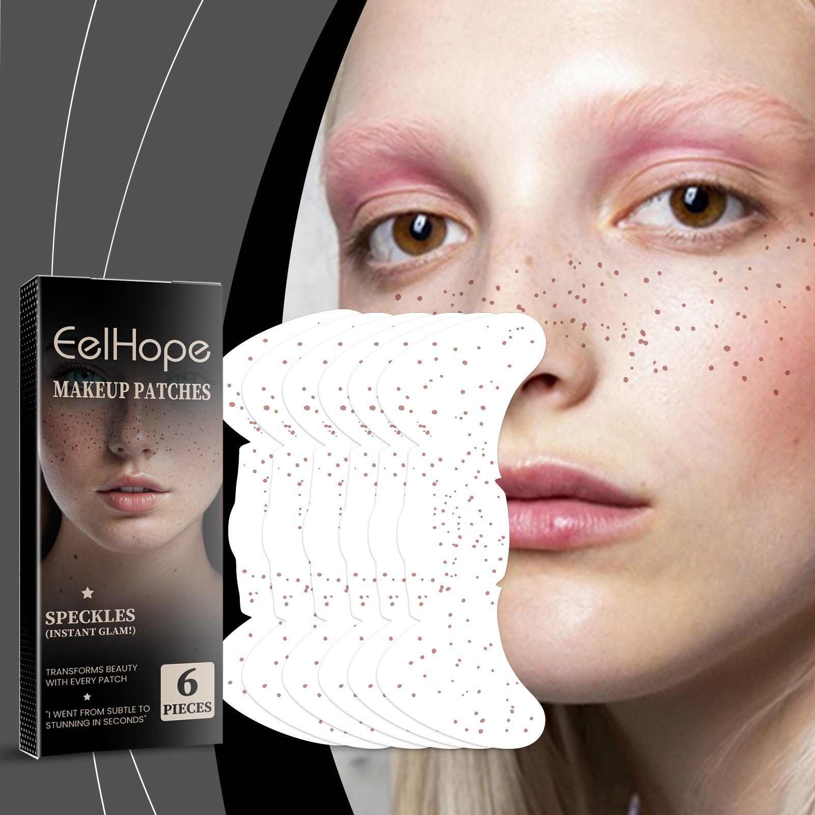 EELHOPE Water-Transfer Freckle Cosmetic Stickers, 6 Pieces photo 3