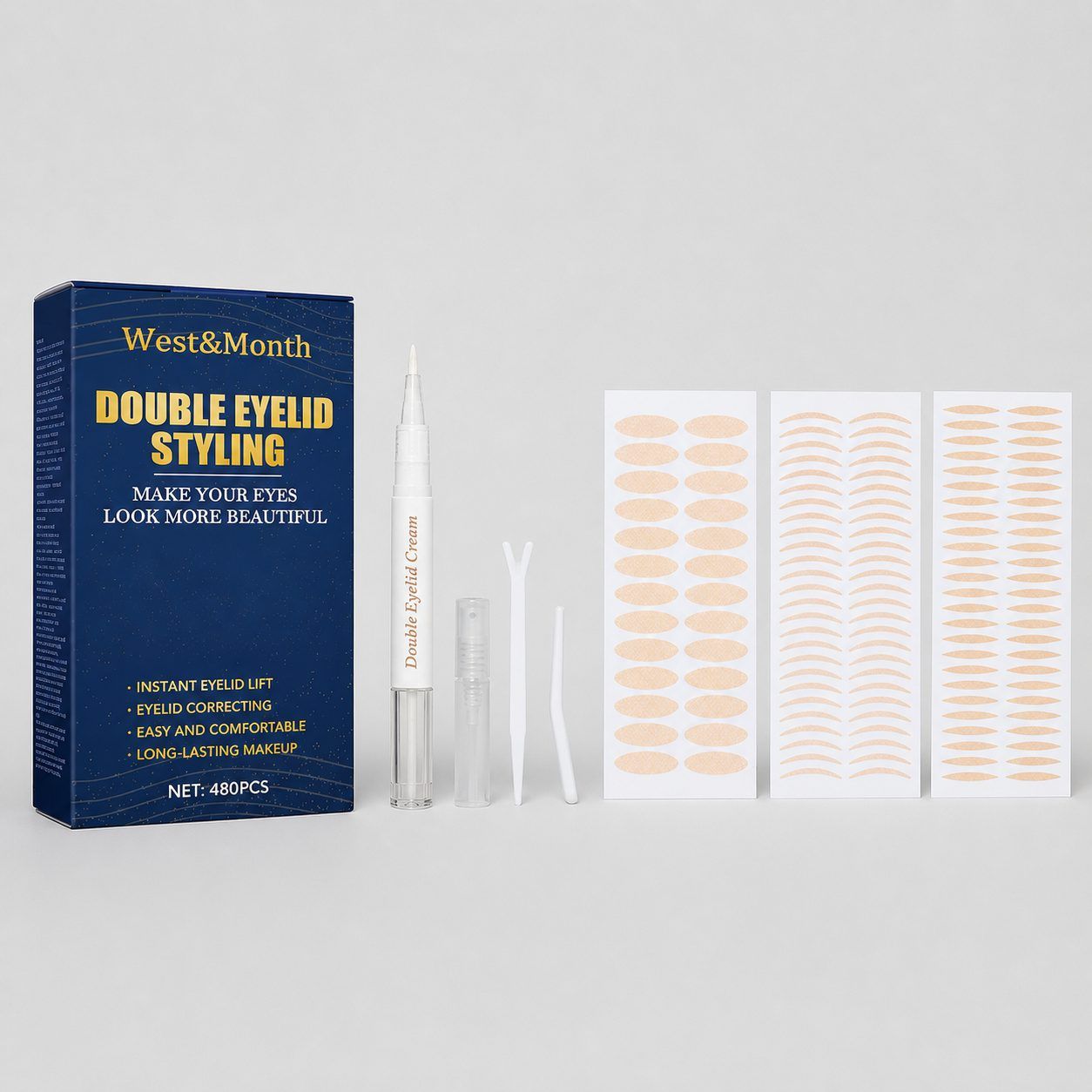 WEST MONTH 480-Piece Double Eyelid Tape Application Kit photo 3