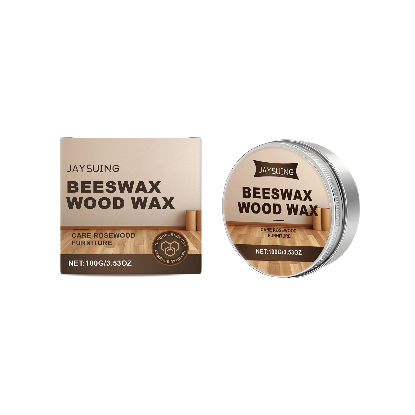 JAYSUING Wood Floor Care Wax, 100 g / 1 Tin photo 1