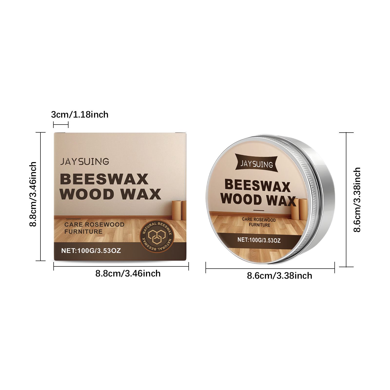 JAYSUING Wood Floor Care Wax, 100 g / 1 Tin photo 4