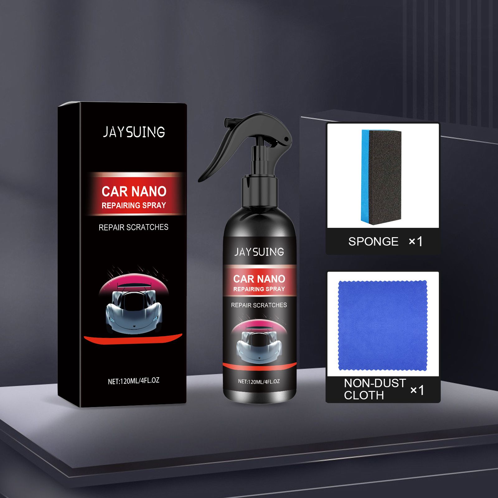 JAYSUING Automotive Ceramic Coating Spray Kit, 120 ml Kit photo 6