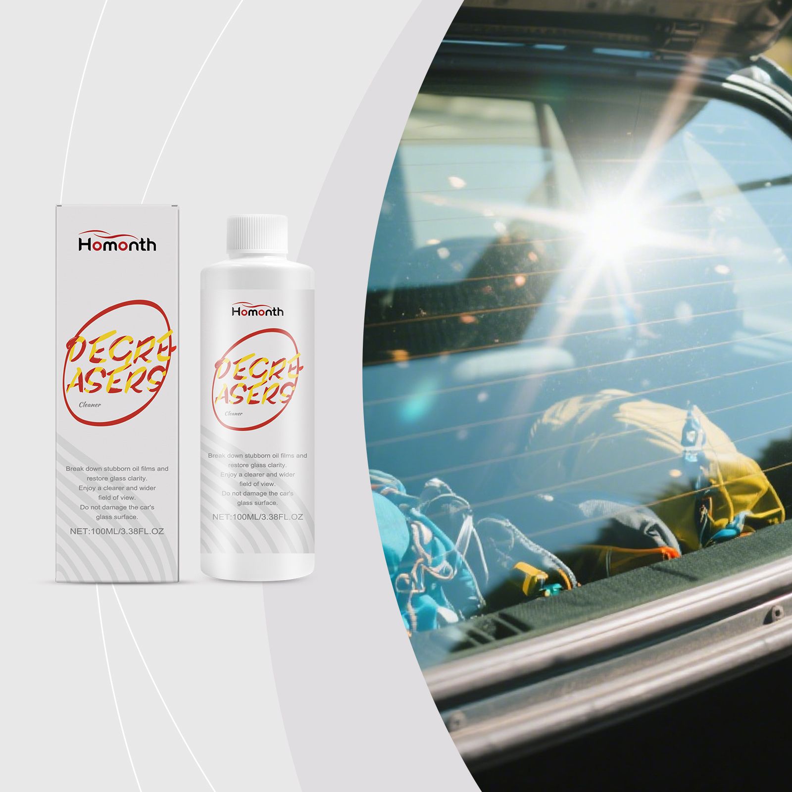 HOMONTH Automotive Glass Film Cleaner, 100 ml / 1 Bottle photo 2