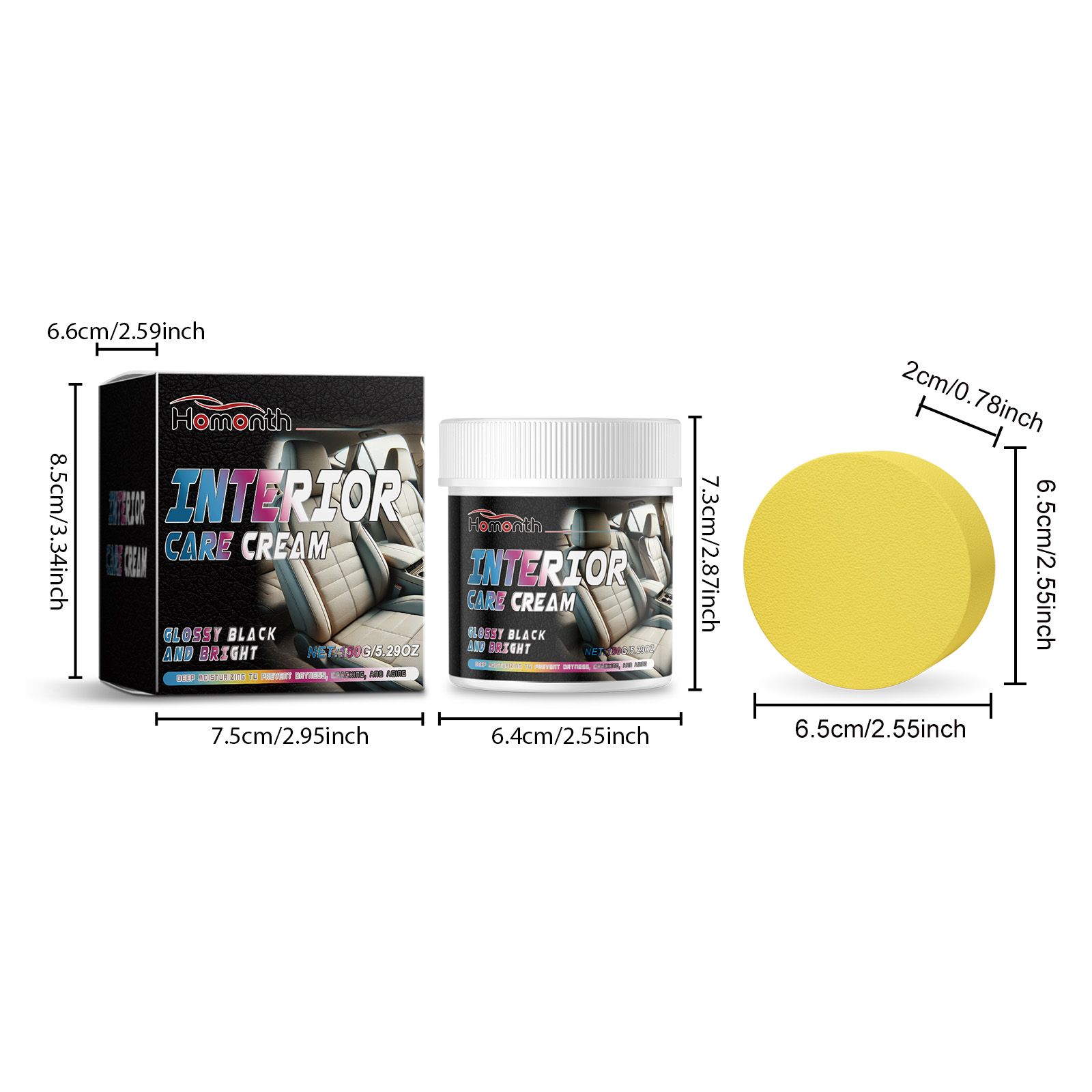 HOMONTH Automotive Leather Care Paste Kit, 150 g Kit photo 2