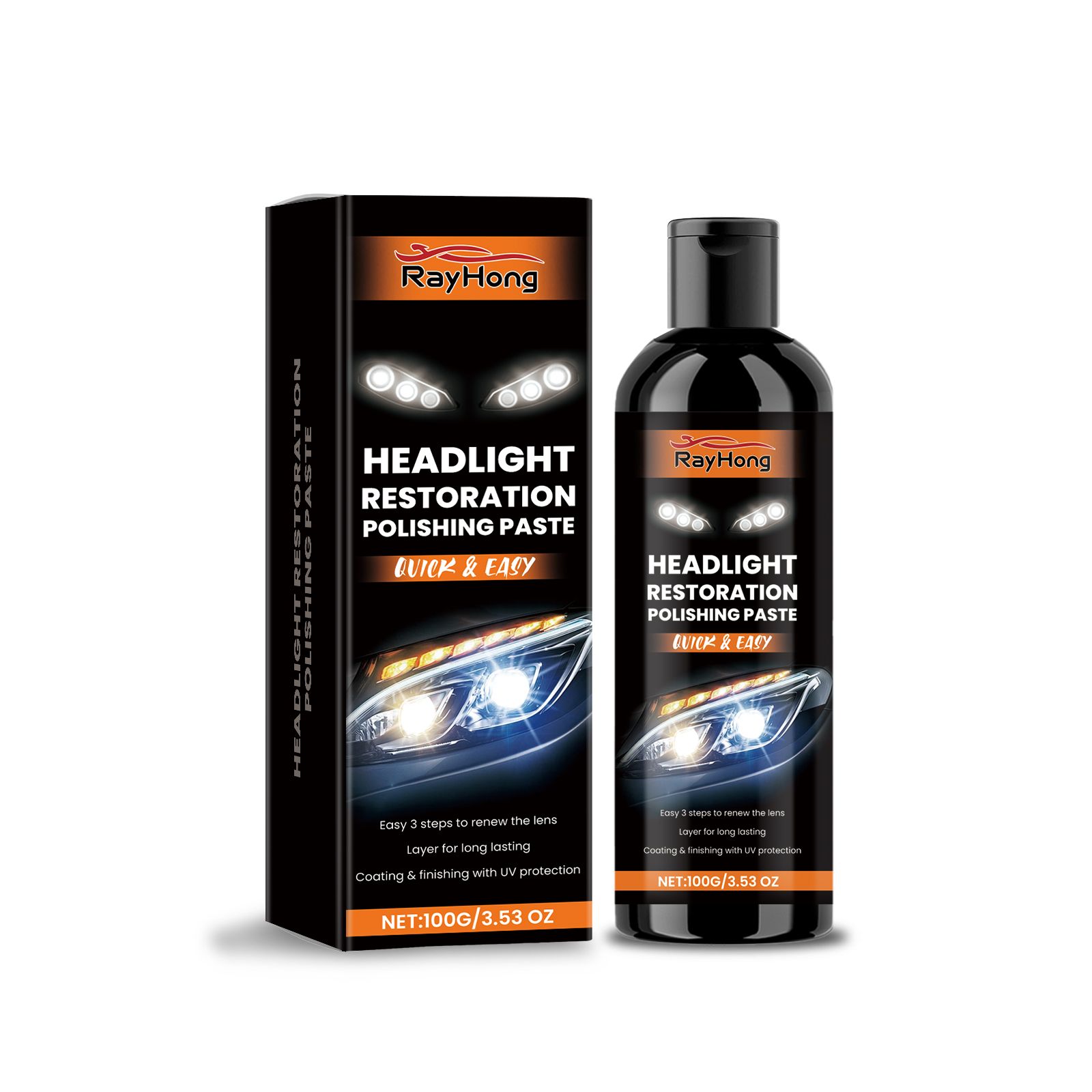 RAYHONG Automotive Headlight Lens Care Paste, 100 g / 1 Pack photo 1