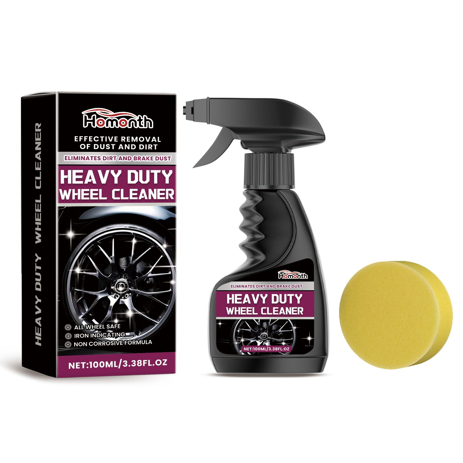 HOMONTH Automotive Wheel Cleaner Kit, 100 ml Kit photo 1