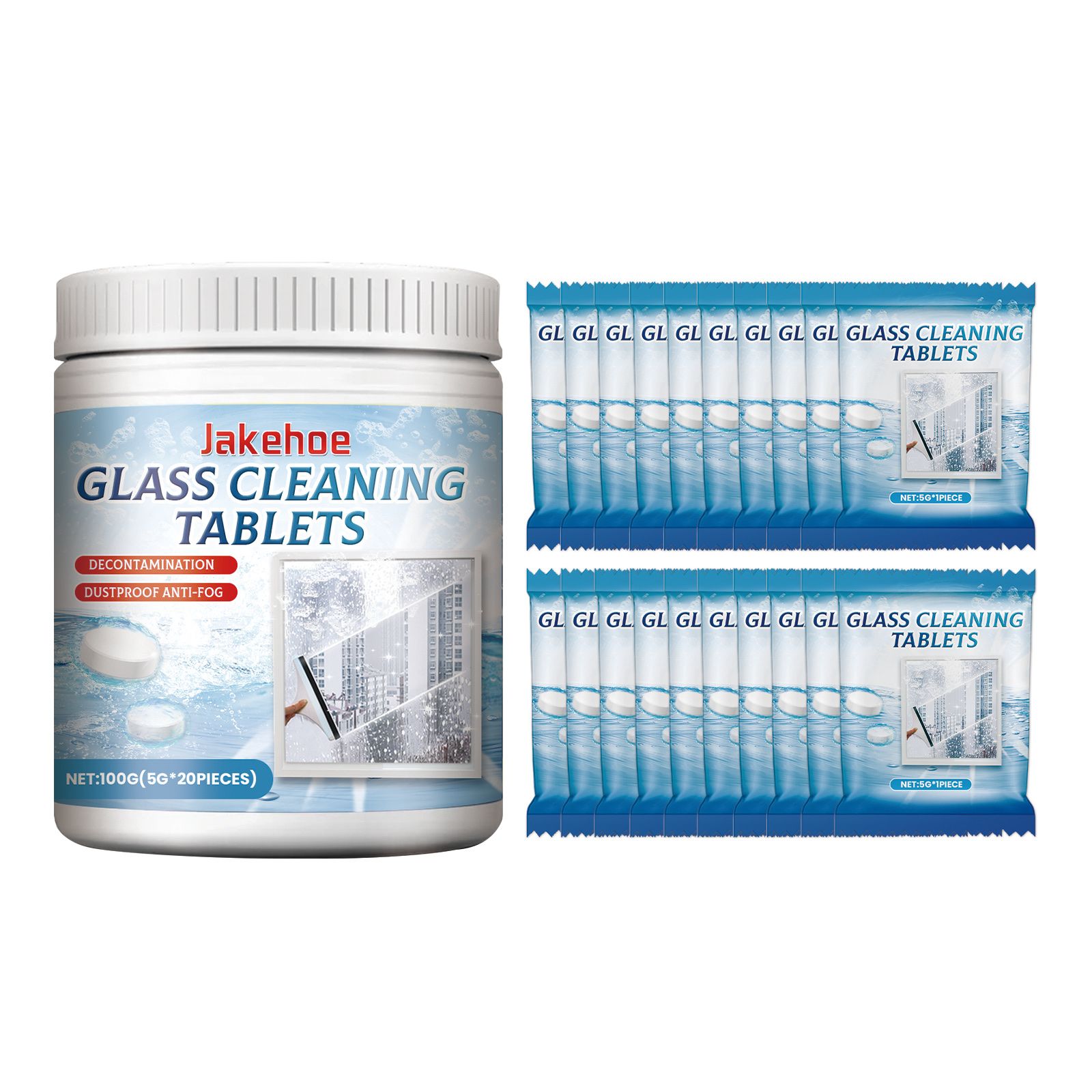 JAKEHOE Glass Cleaning Tablets, 100 g photo 1