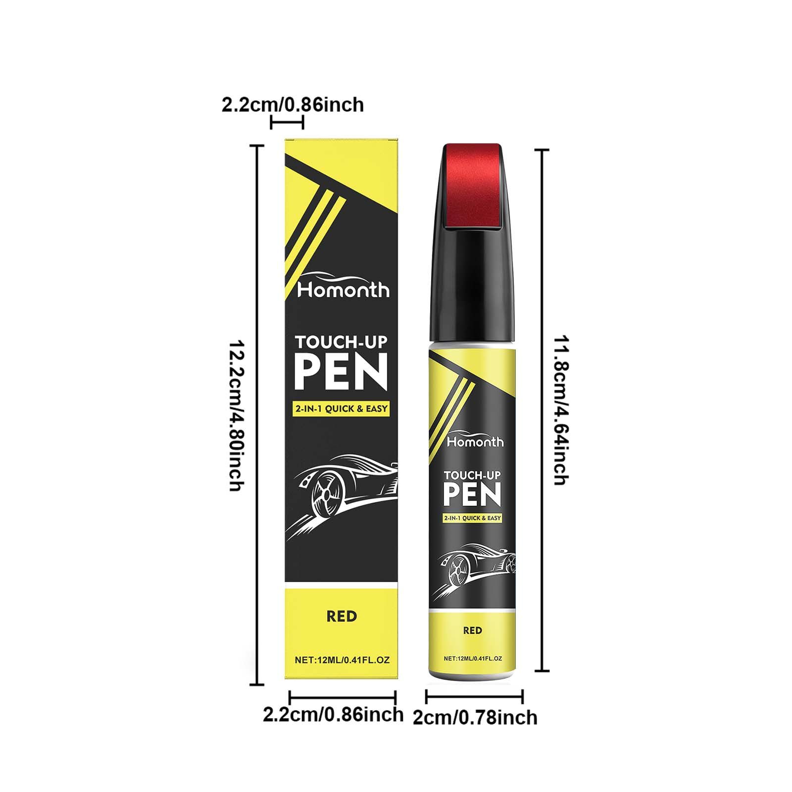 HOMONTH Red Automotive Paint Touch-Up Pen, 12 ml / 1 Bottle photo 3