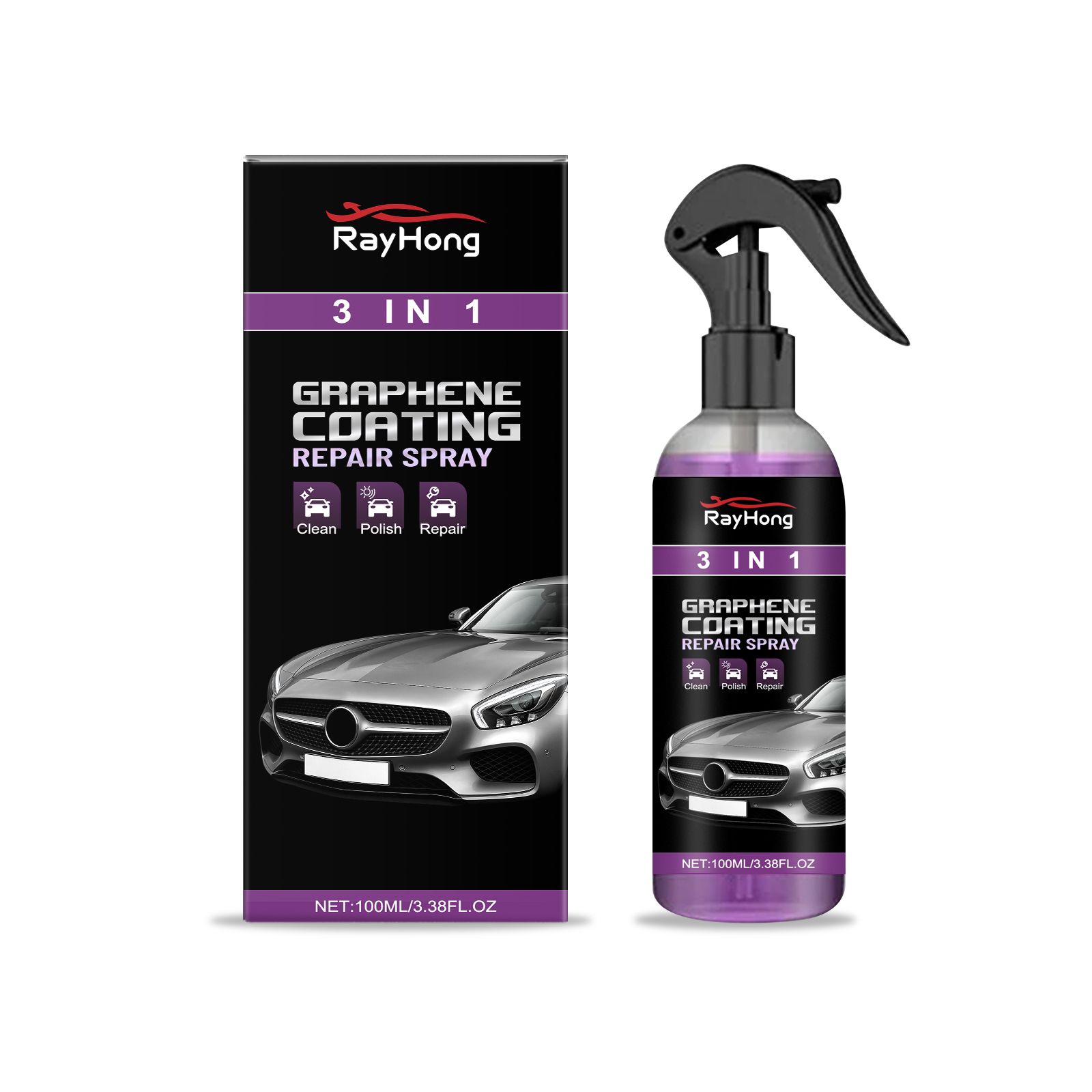 RAYHONG Automotive Paint Coating Care Spray, 100 ml / 1 Bottle photo 1