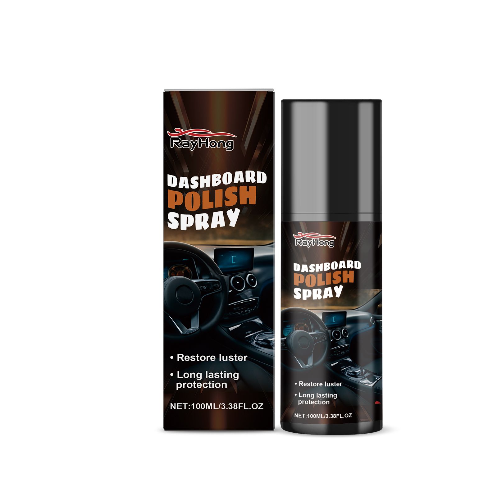 RAYHONG Automotive Interior Shine Spray, 100 ml / 1 Bottle photo 1