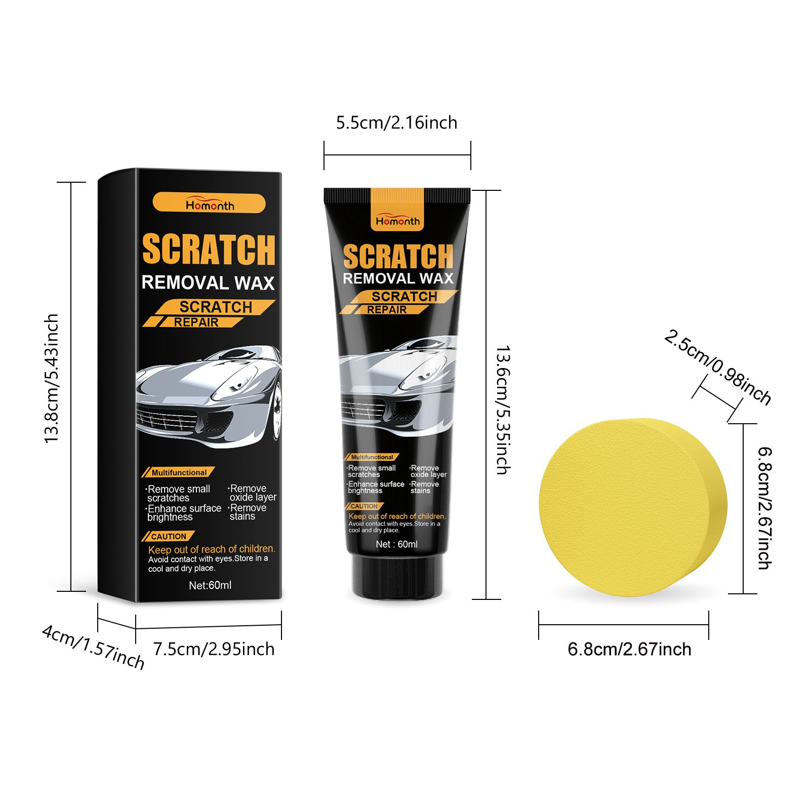 HOMONTH Automotive Paint Scratch Care Kit, 1 Kit photo 2