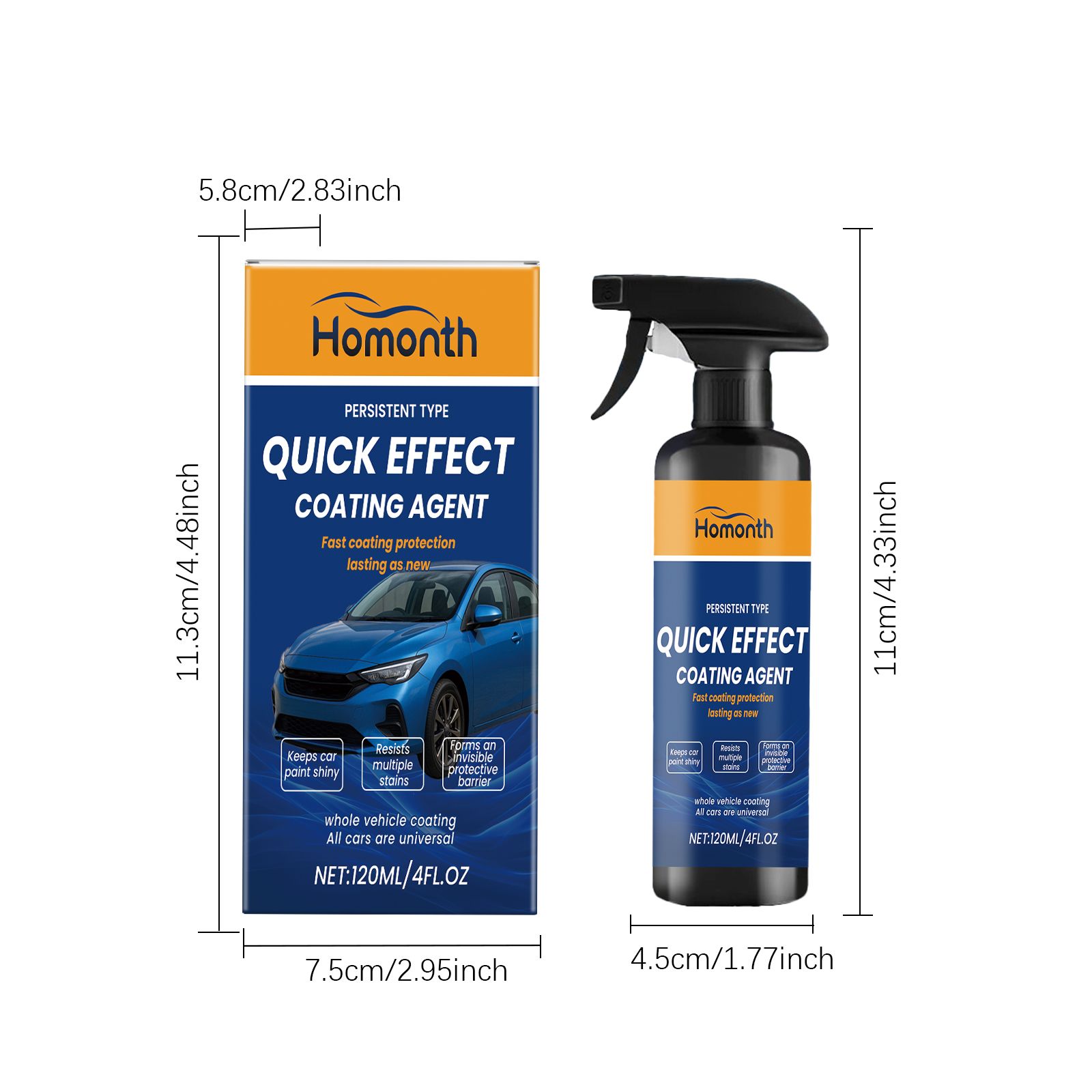 HOMONTH Automotive Coating Spray, 120 ml / 1 Bottle photo 2