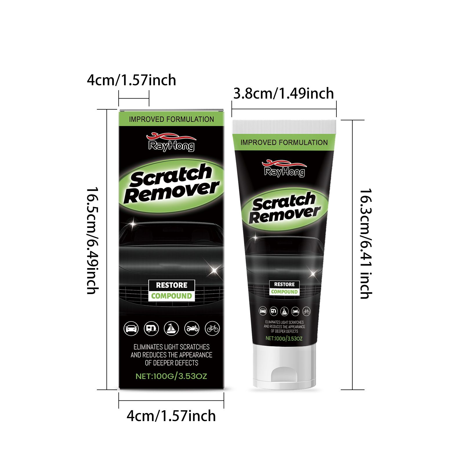 RAYHONG Automotive Paint Scratch Care Paste, 100 g / 1 Pack photo 3