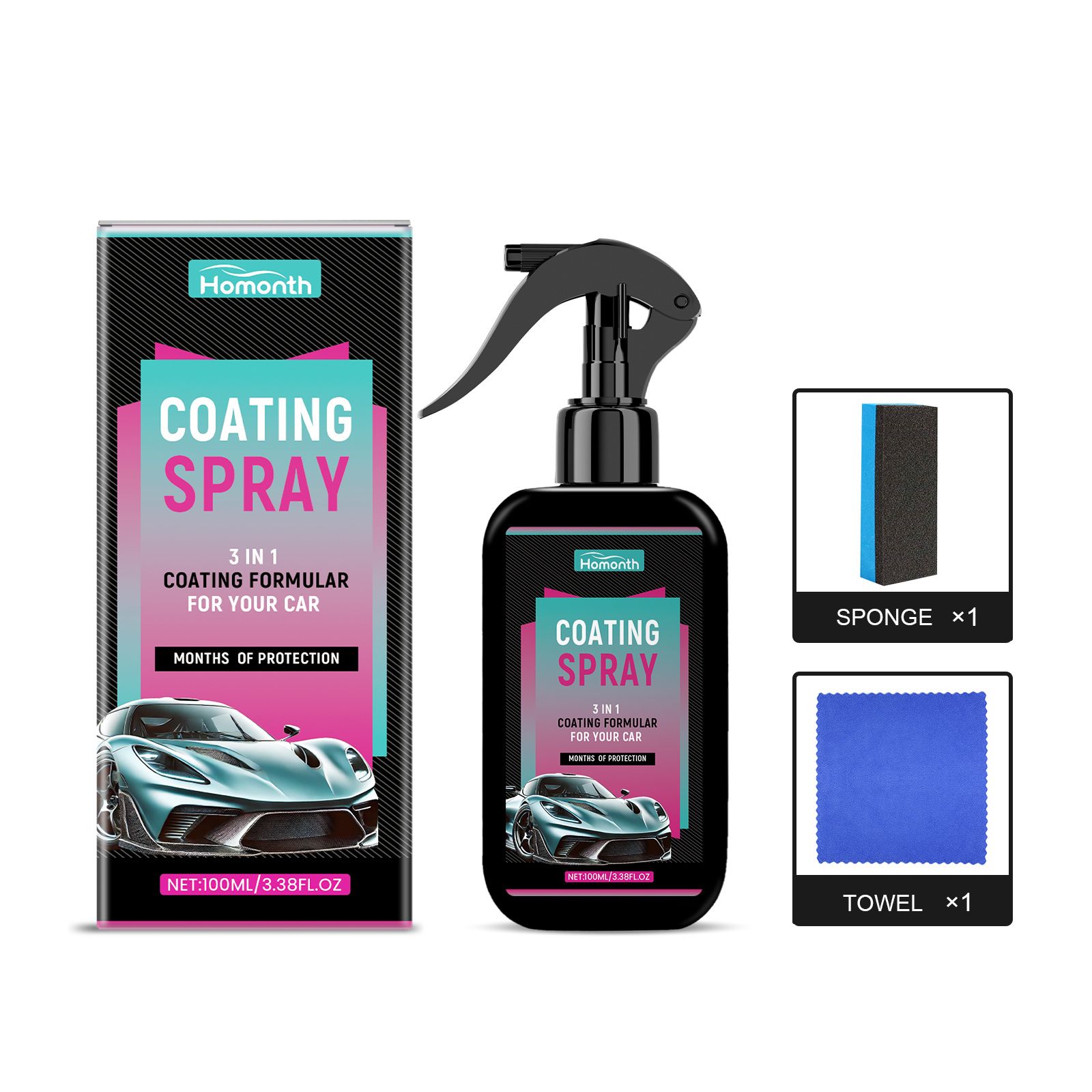 HOMONTH Automotive Coating Spray, 1 Kit photo 1