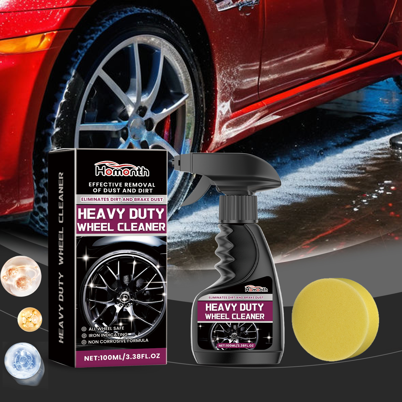 Rim Cleaner, Tire Rim Decontamination Degreaser Maintenance photo 2