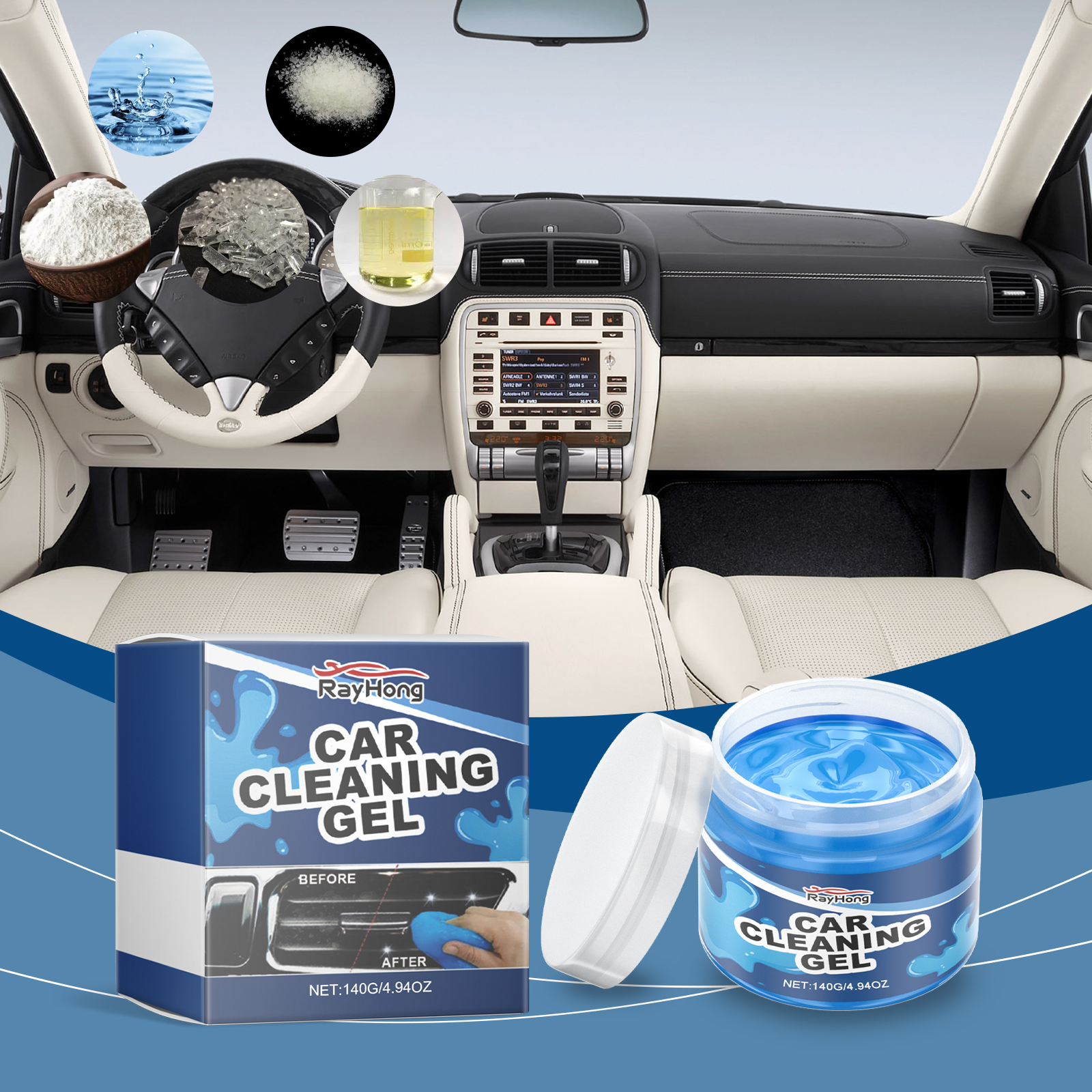 Car Cleaning Gel, Interior Crevice Vent Detailing Putty photo 3